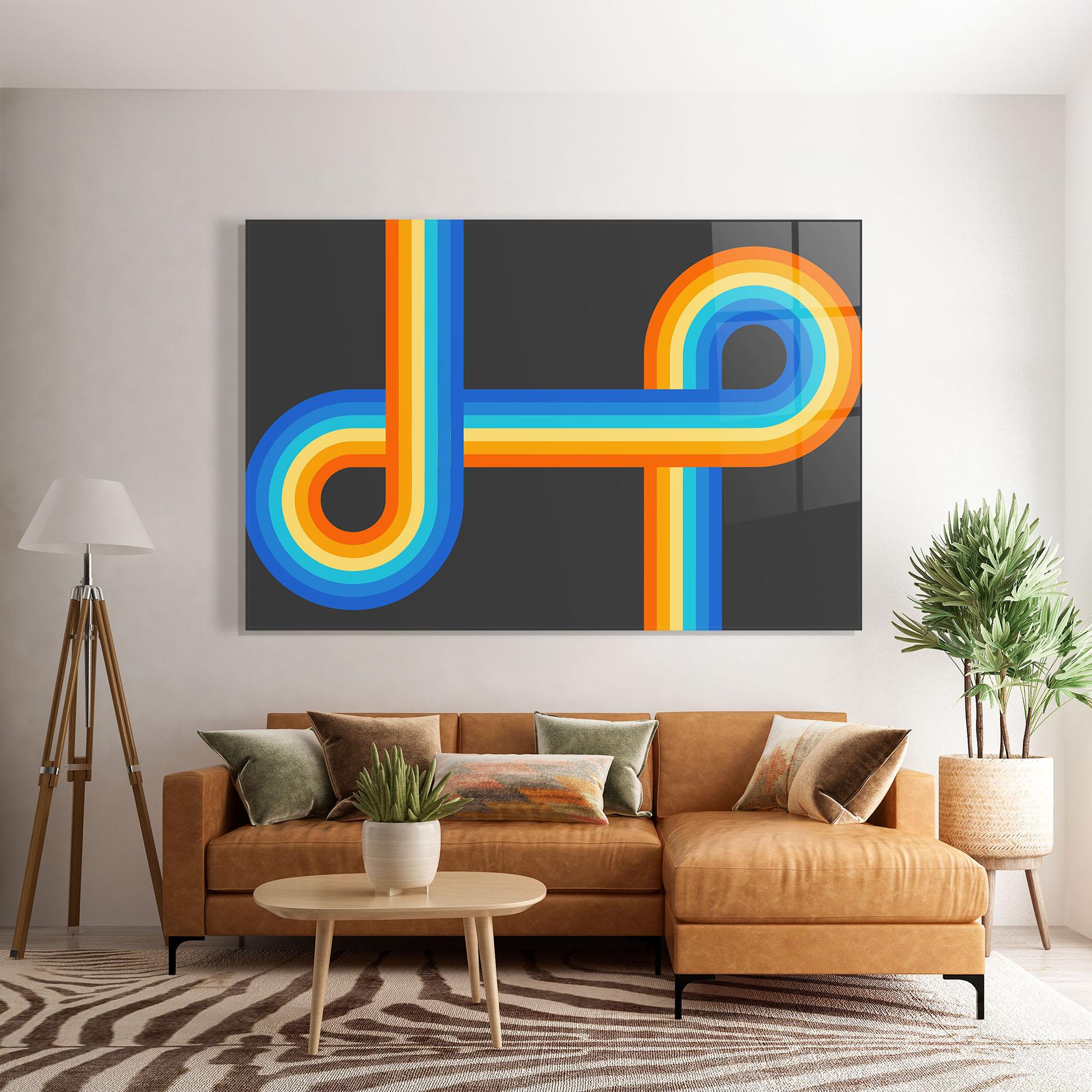 Obraz na Szkle Vintage Ranbow mockup 7