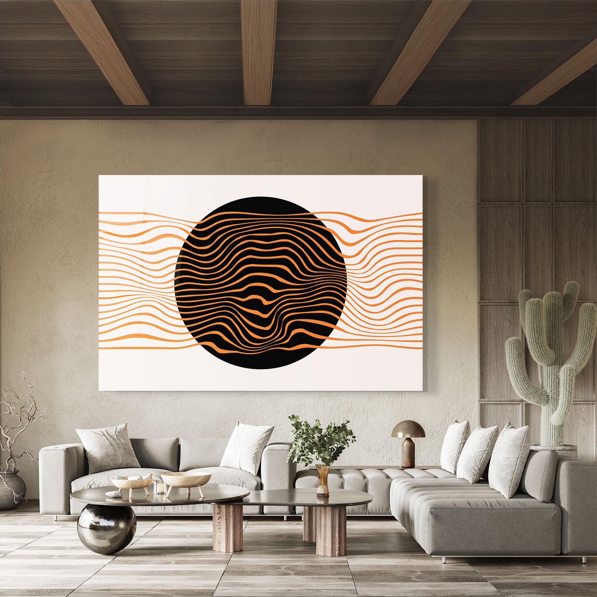 Obraz na Szkle Black Circle mockup 8