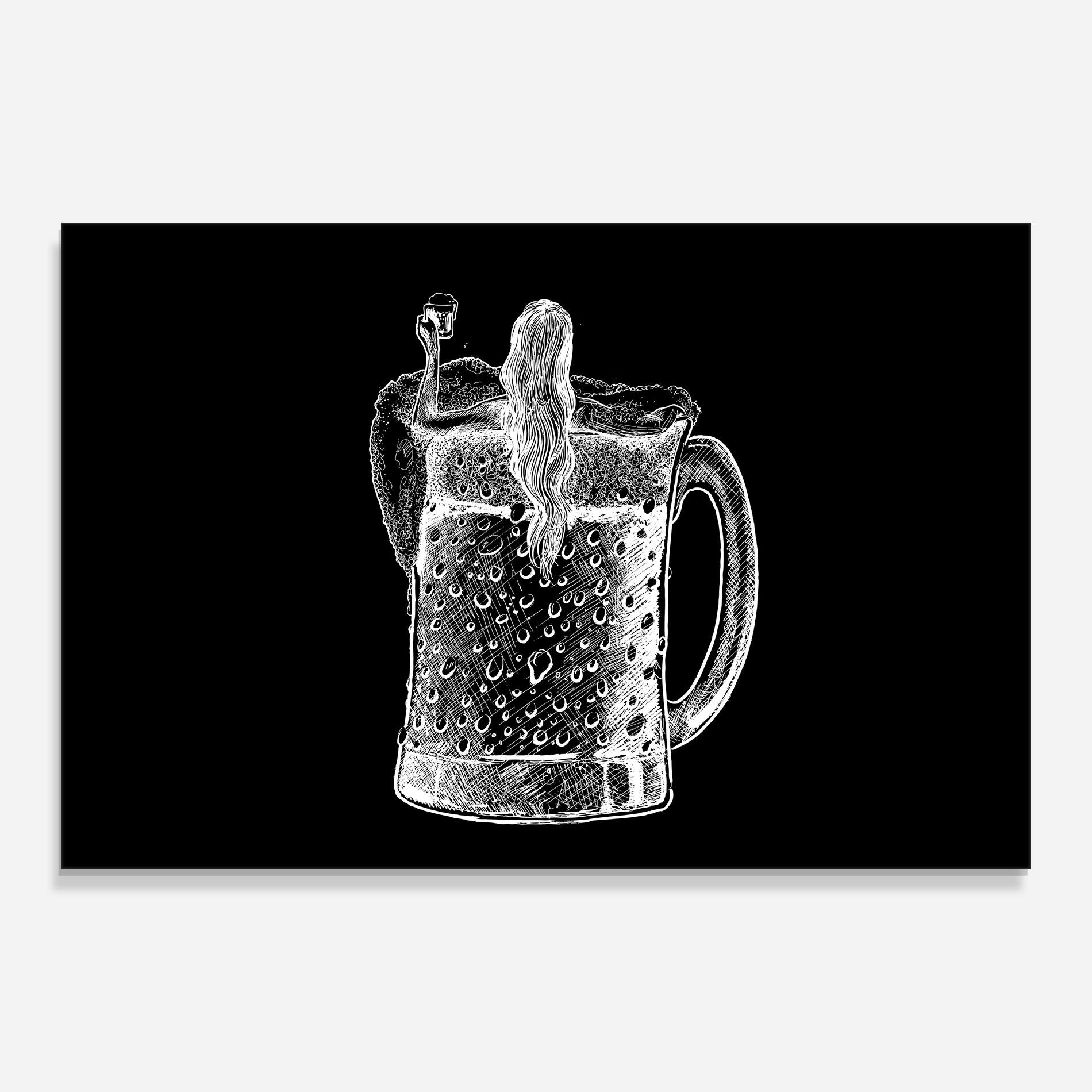 Obraz na Szkle Beer Woman mockup 0