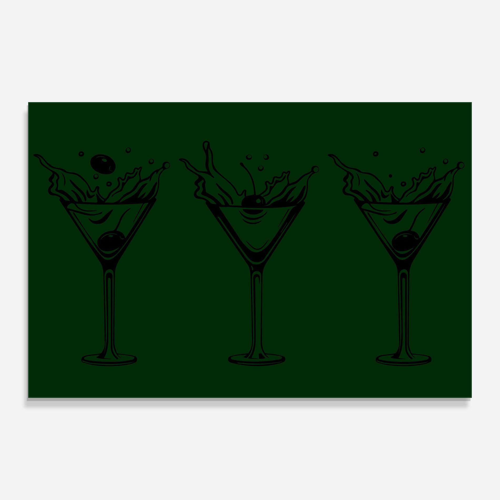 Obraz na Szkle Green Drinks mockup 0