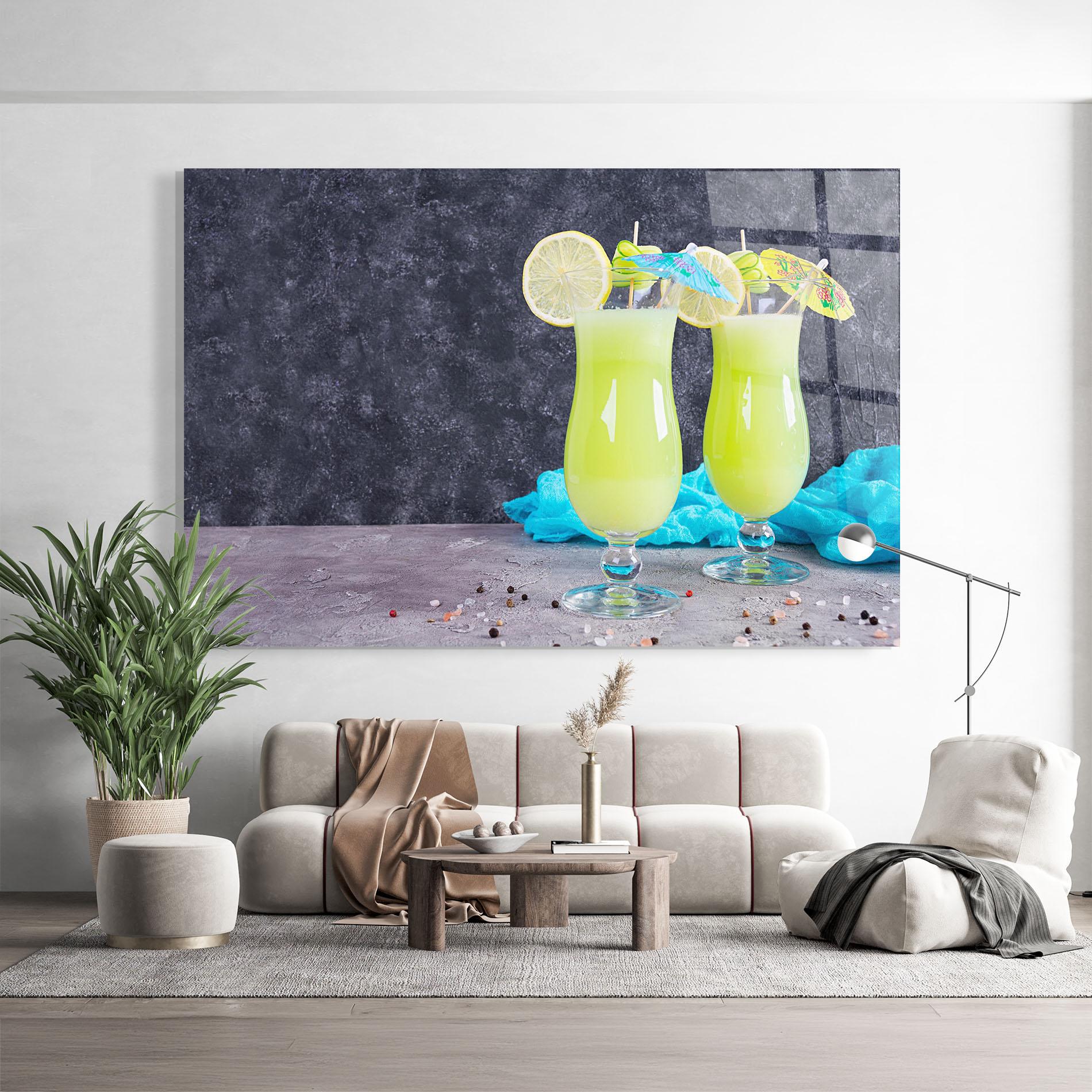 Obraz na Szkle Fresh Cucumber Juice mockup 9