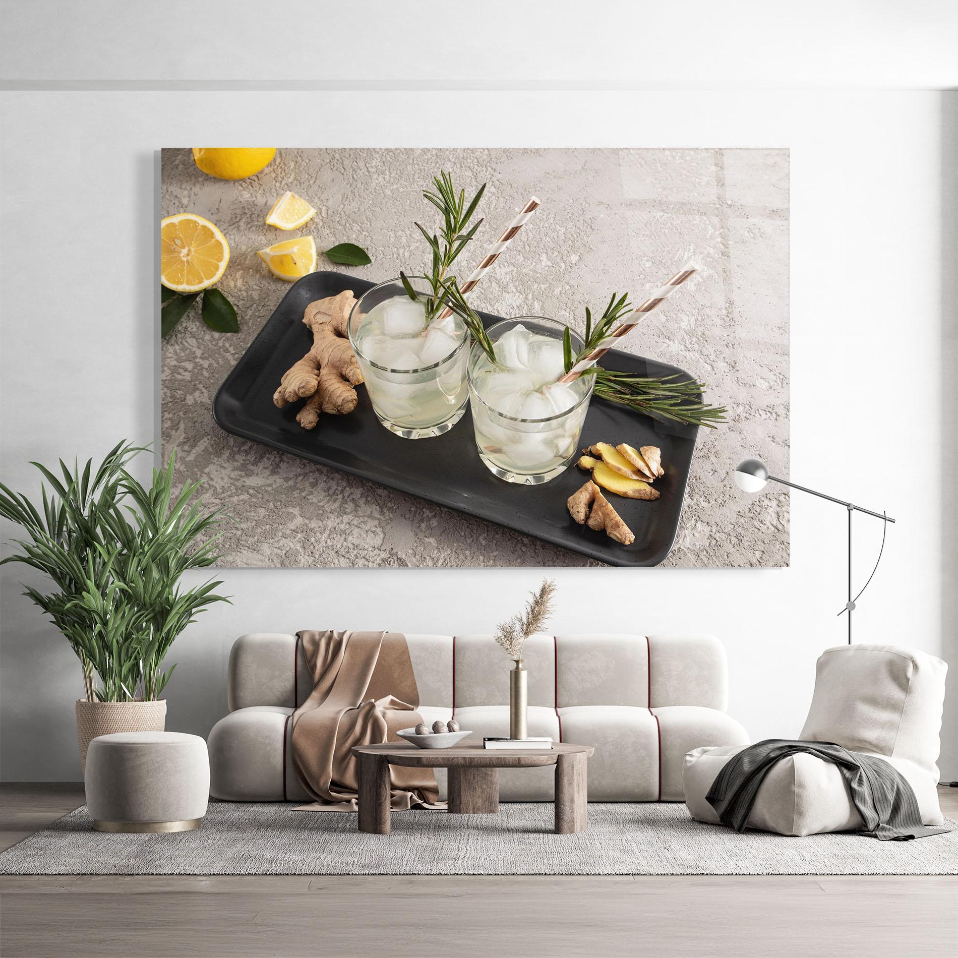 Obraz na Szkle Ginger Lemonade Drink mockup 9