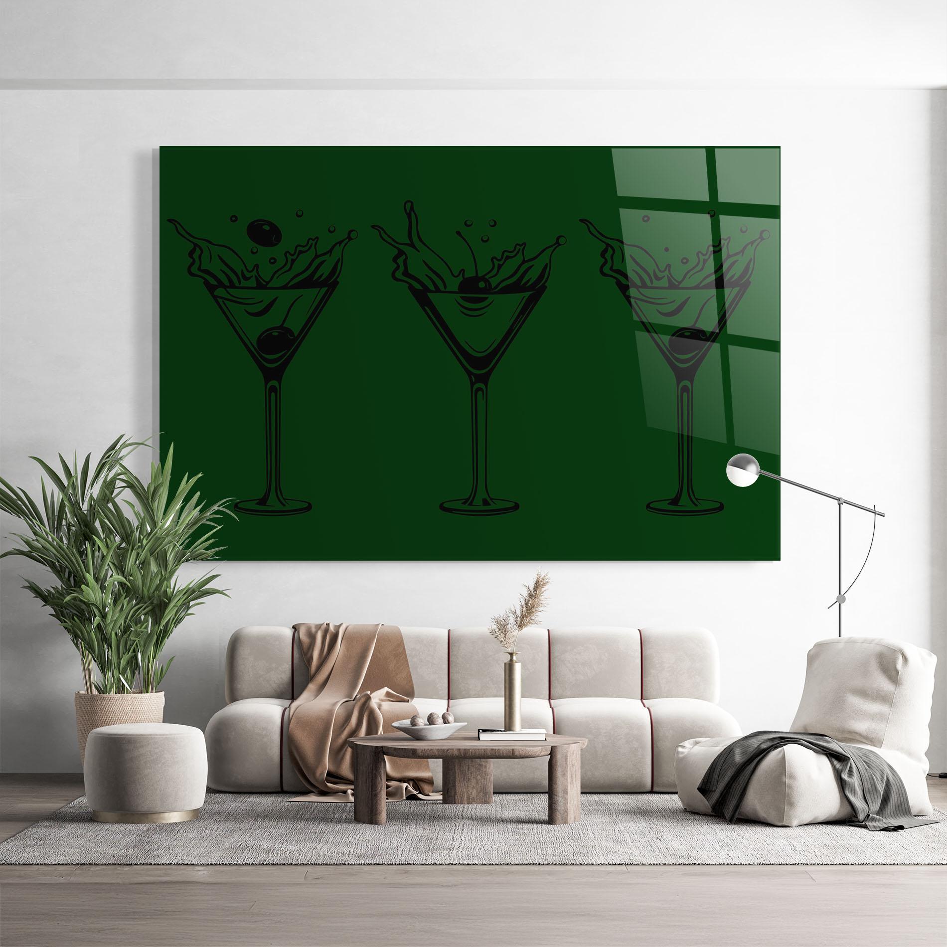 Obraz na Szkle Green Drinks mockup 9