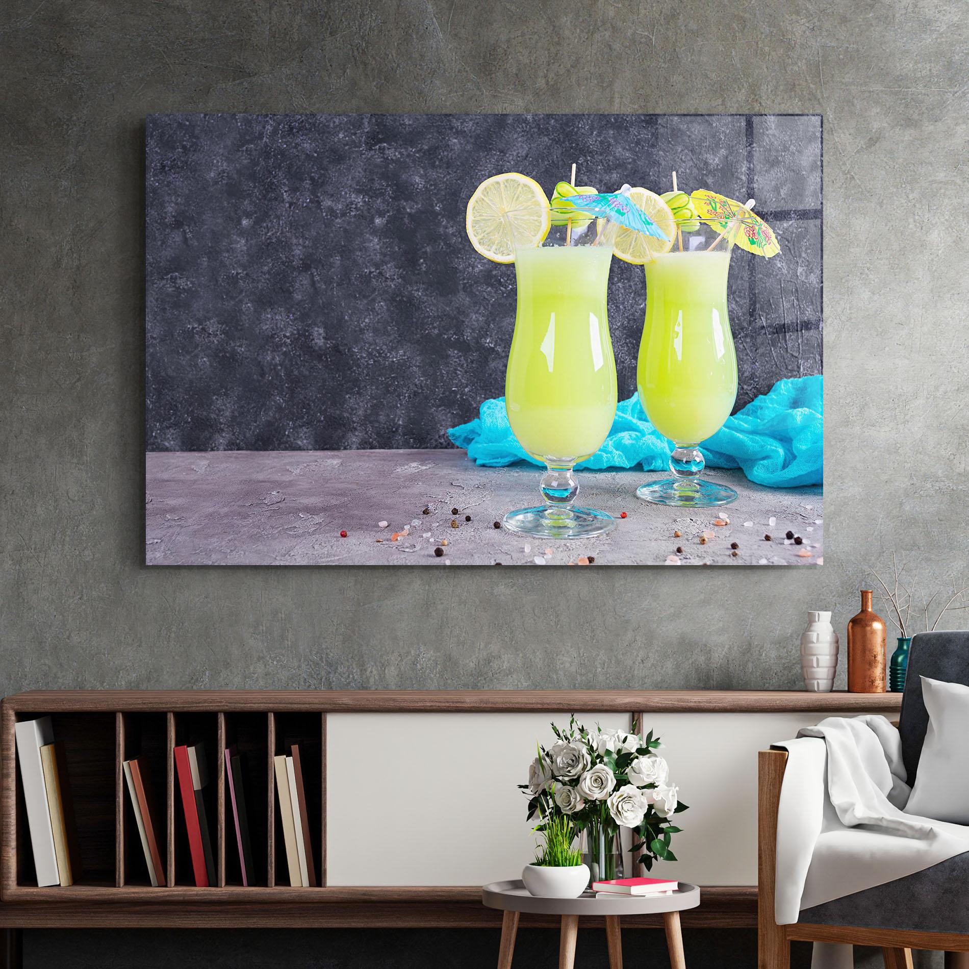 Obraz na Szkle Fresh Cucumber Juice mockup 2