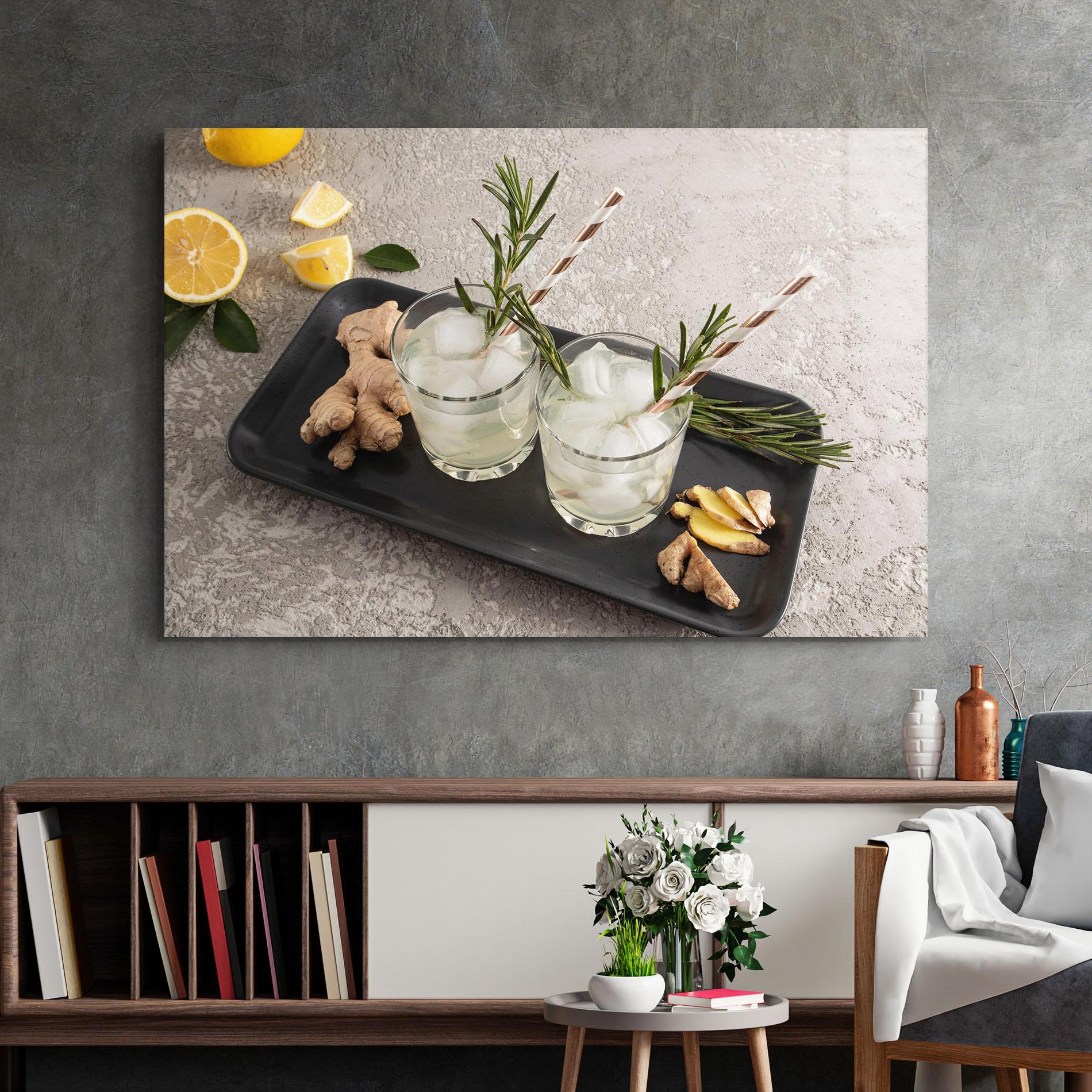Obraz na Szkle Ginger Lemonade Drink mockup 2