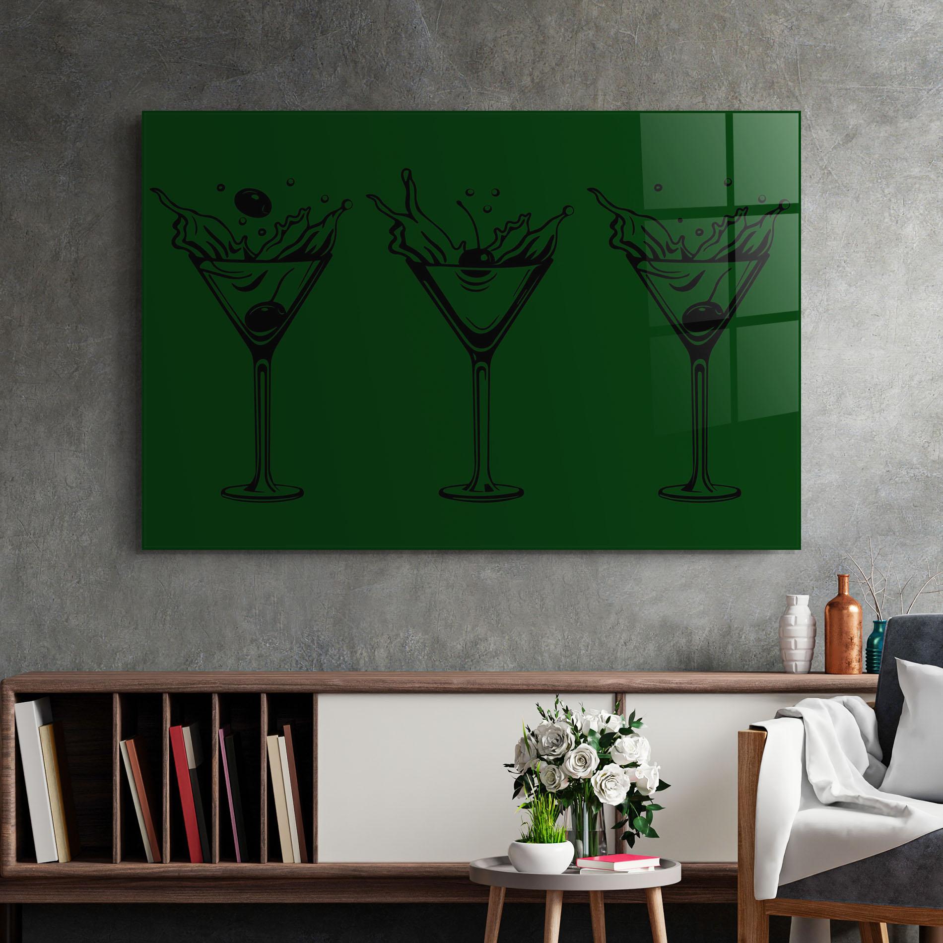 Obraz na Szkle Green Drinks mockup 2