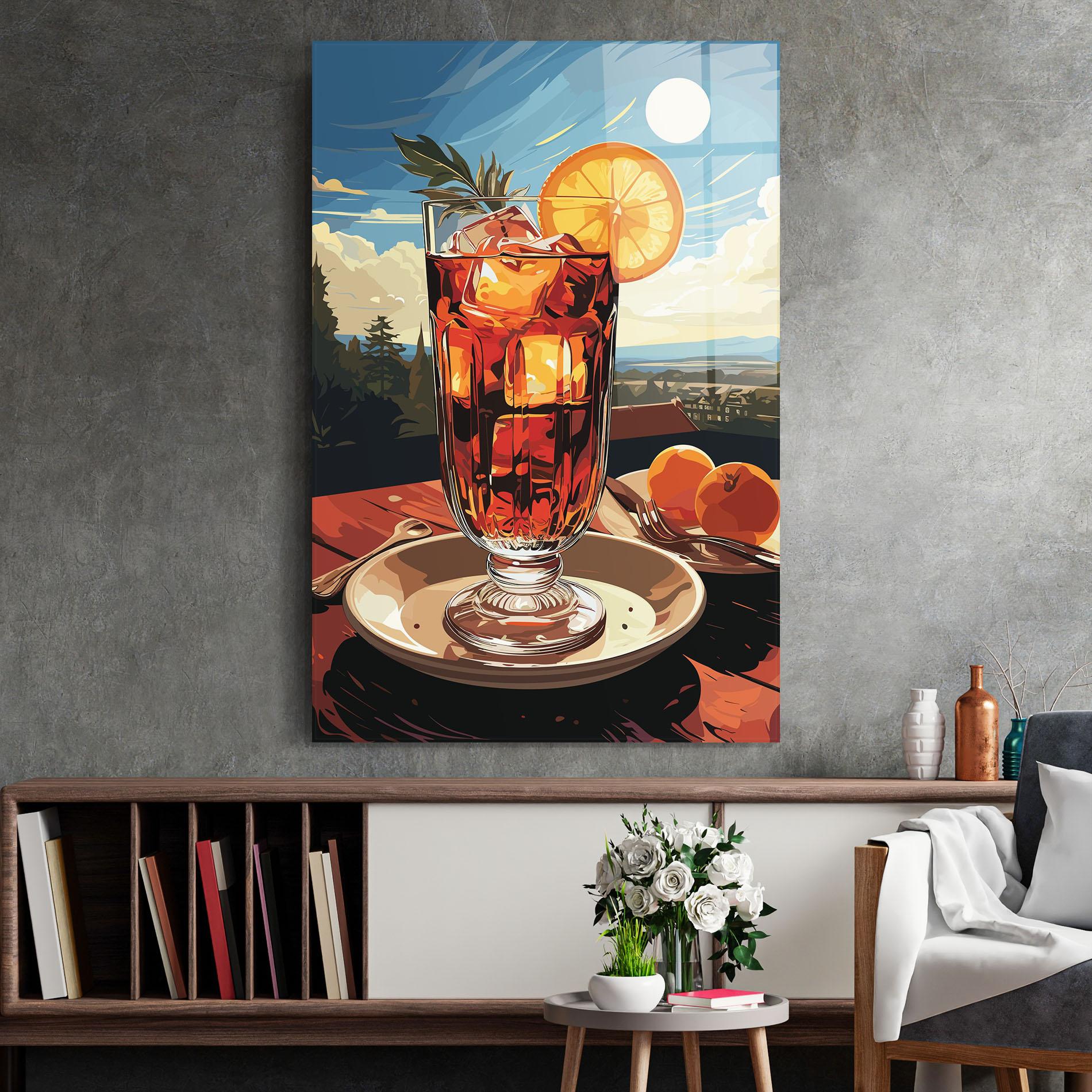 Obraz na Szkle Cocktail Orange mockup 2