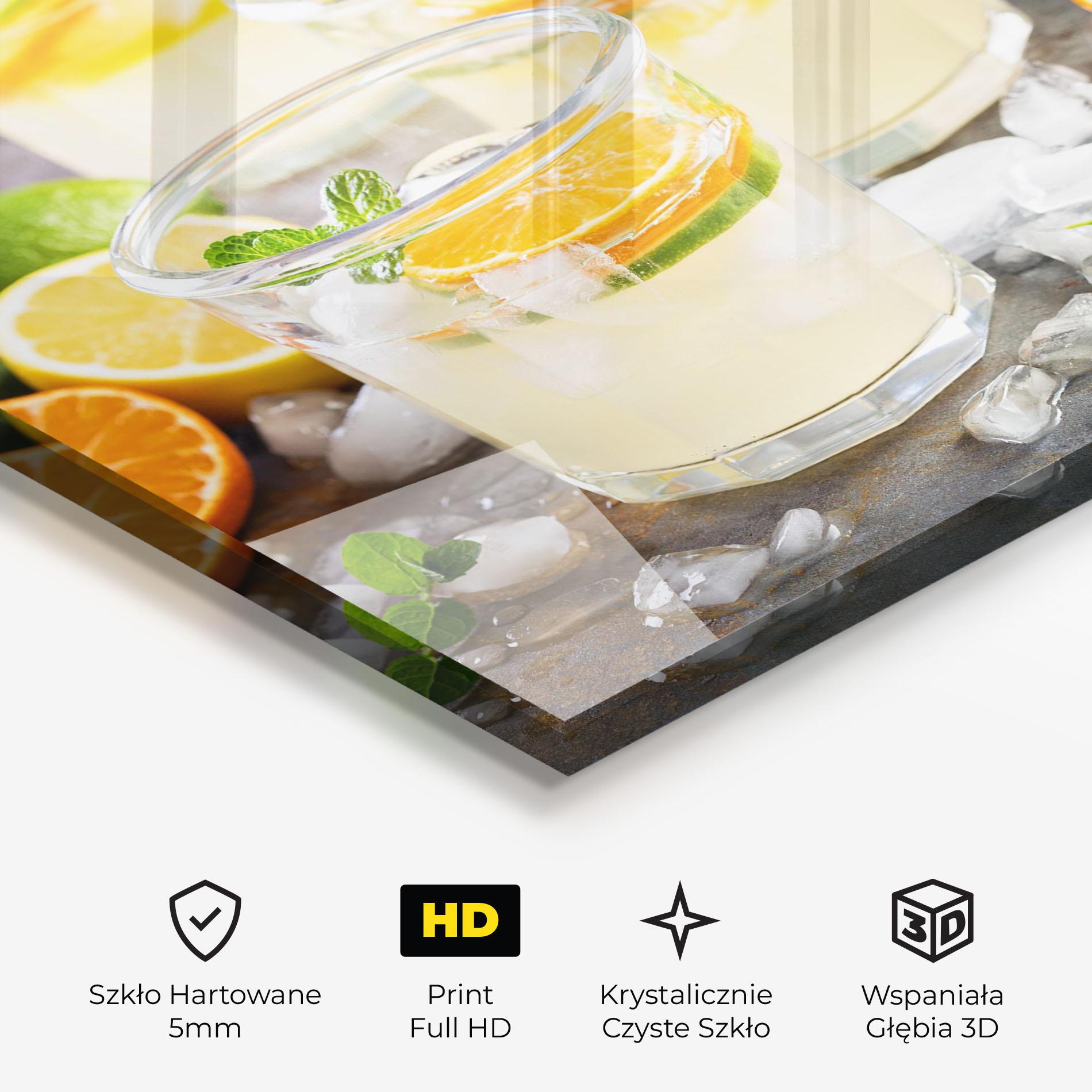 Obraz na Szkle Citrus Fruit Lemonade mockup 3