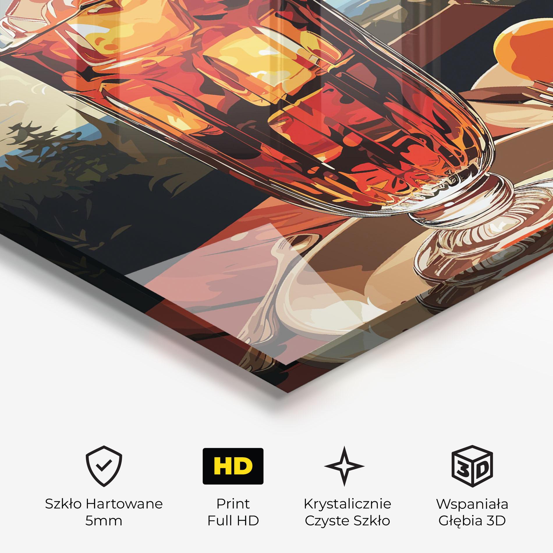 Obraz na Szkle Cocktail Orange mockup 3