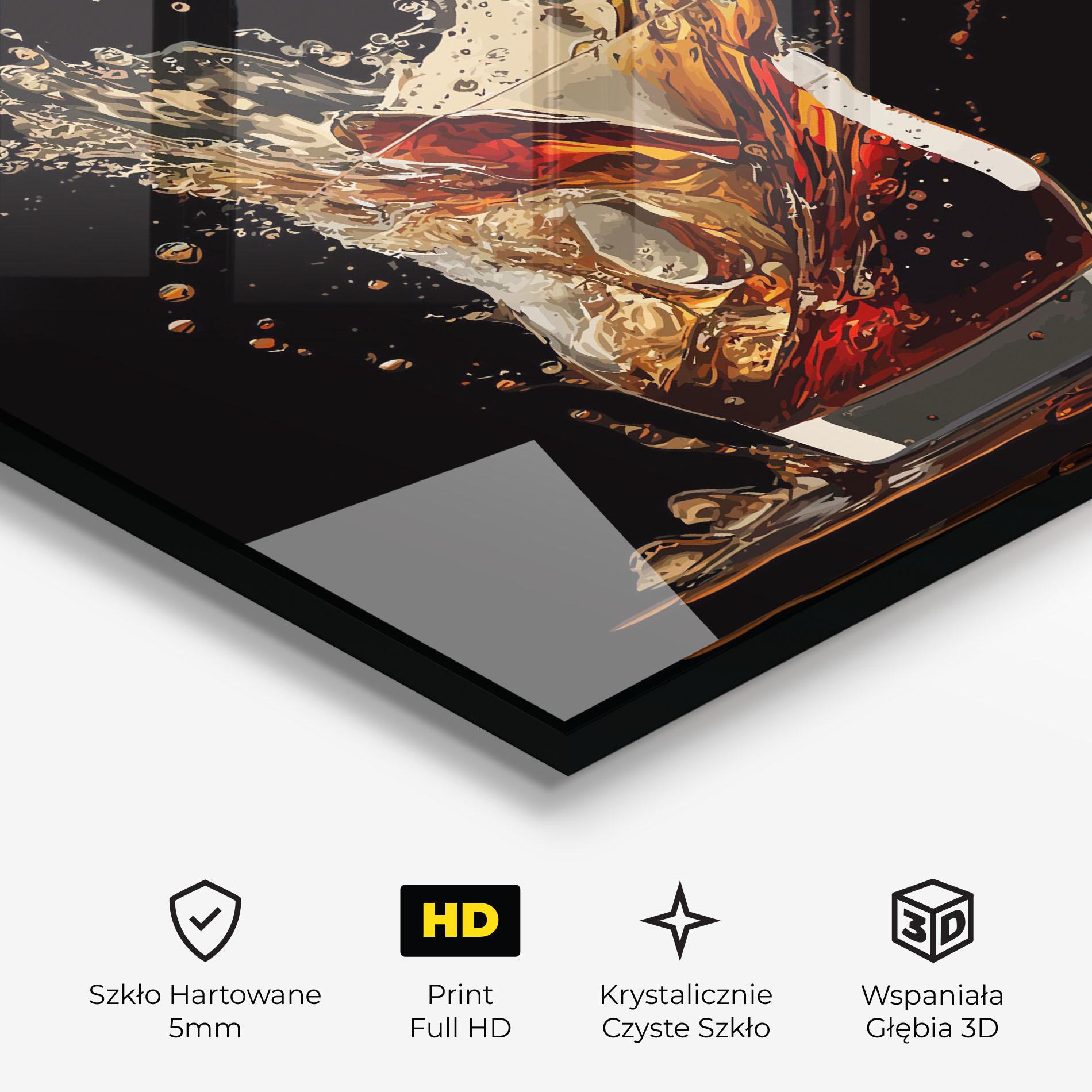 Obraz na Szkle Cola Splash mockup 3