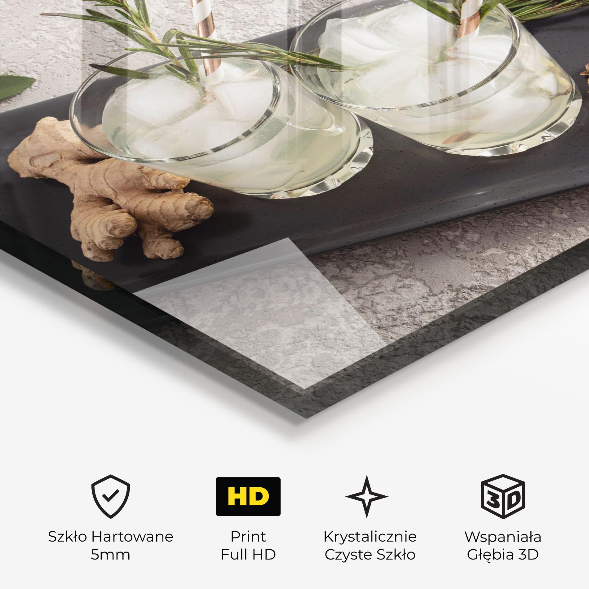 Obraz na Szkle Ginger Lemonade Drink mockup 3