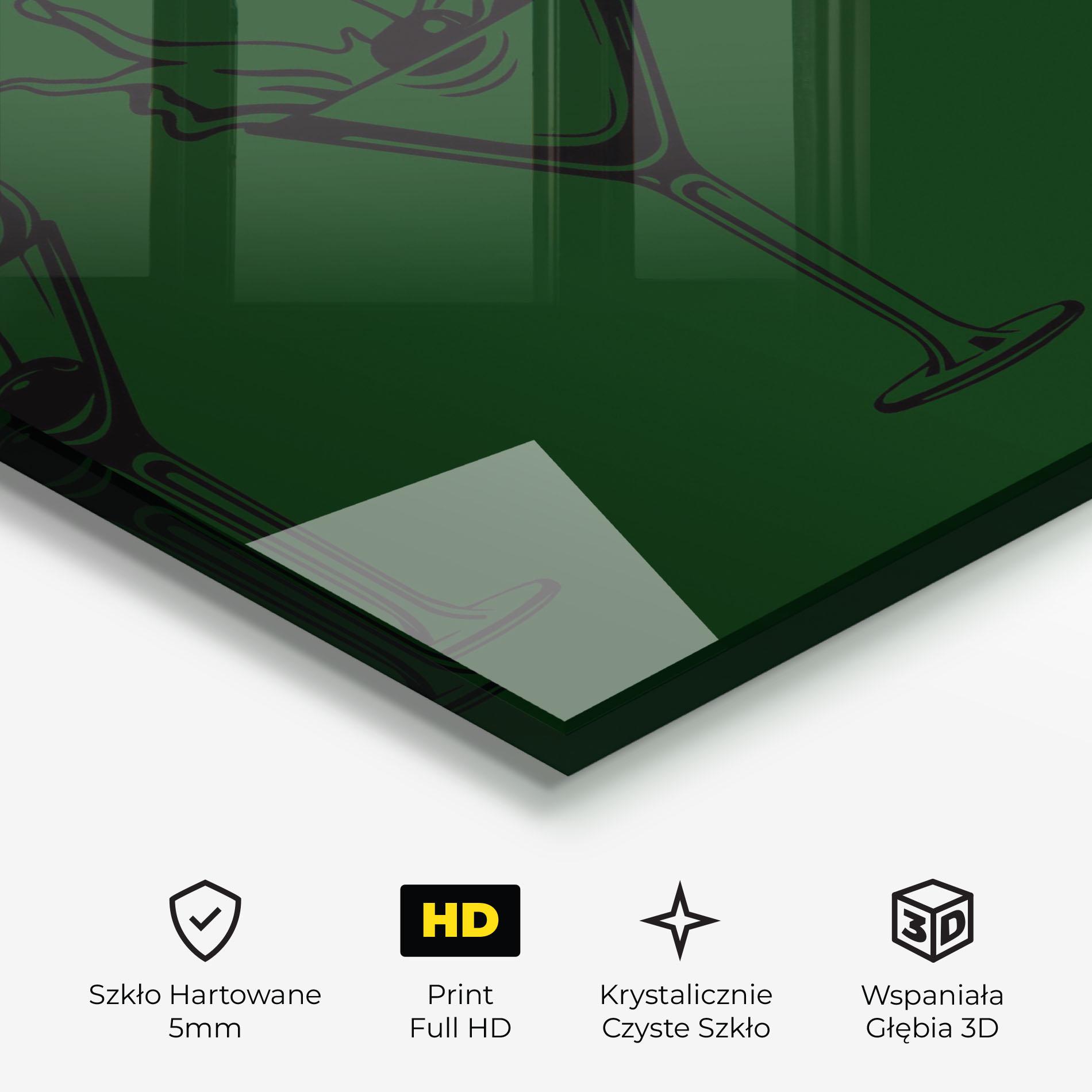 Obraz na Szkle Green Drinks mockup 3