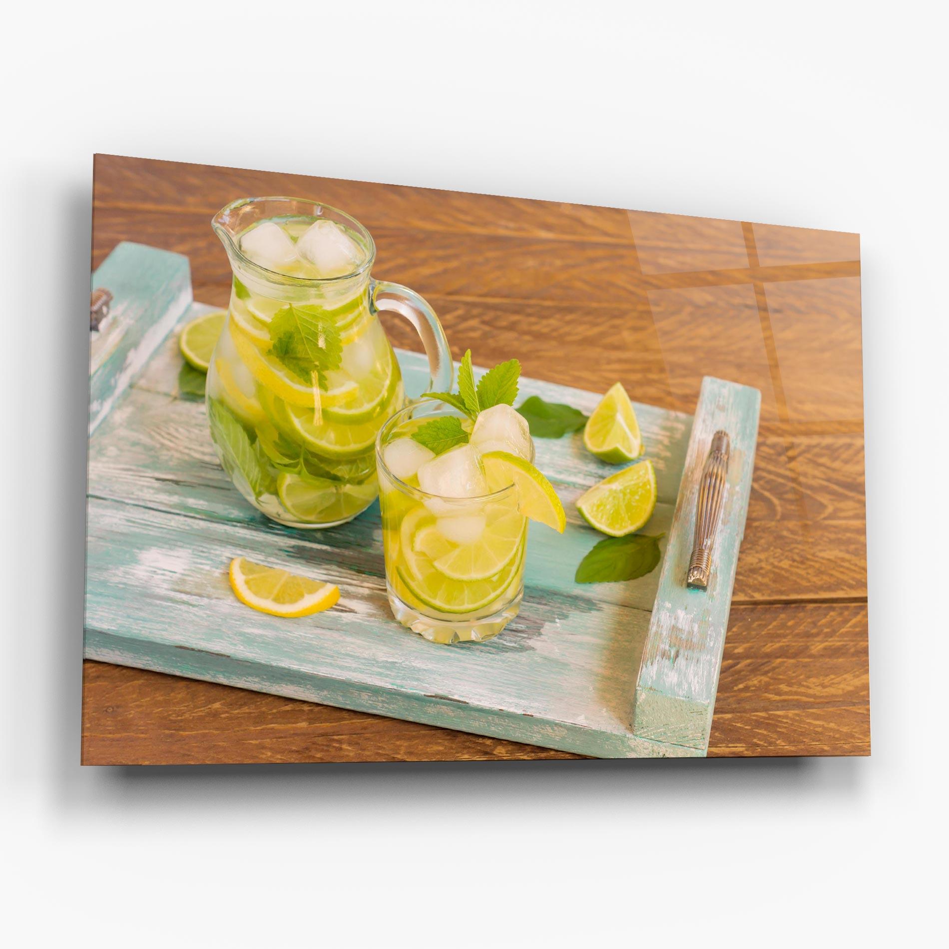 Obraz na Szkle Fresh Cold Lemonade mockup 6