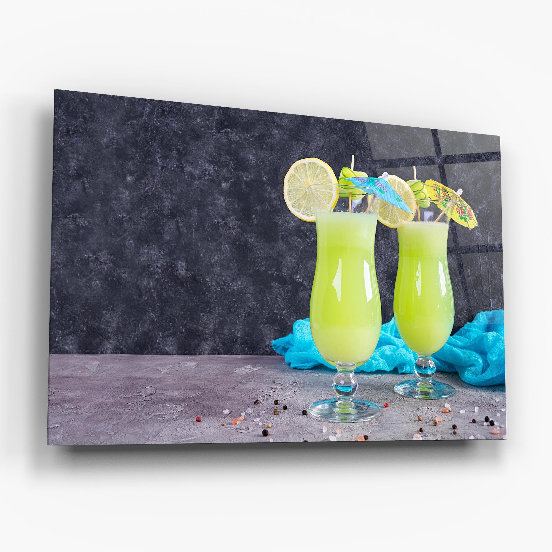Obraz na Szkle Fresh Cucumber Juice mockup 6