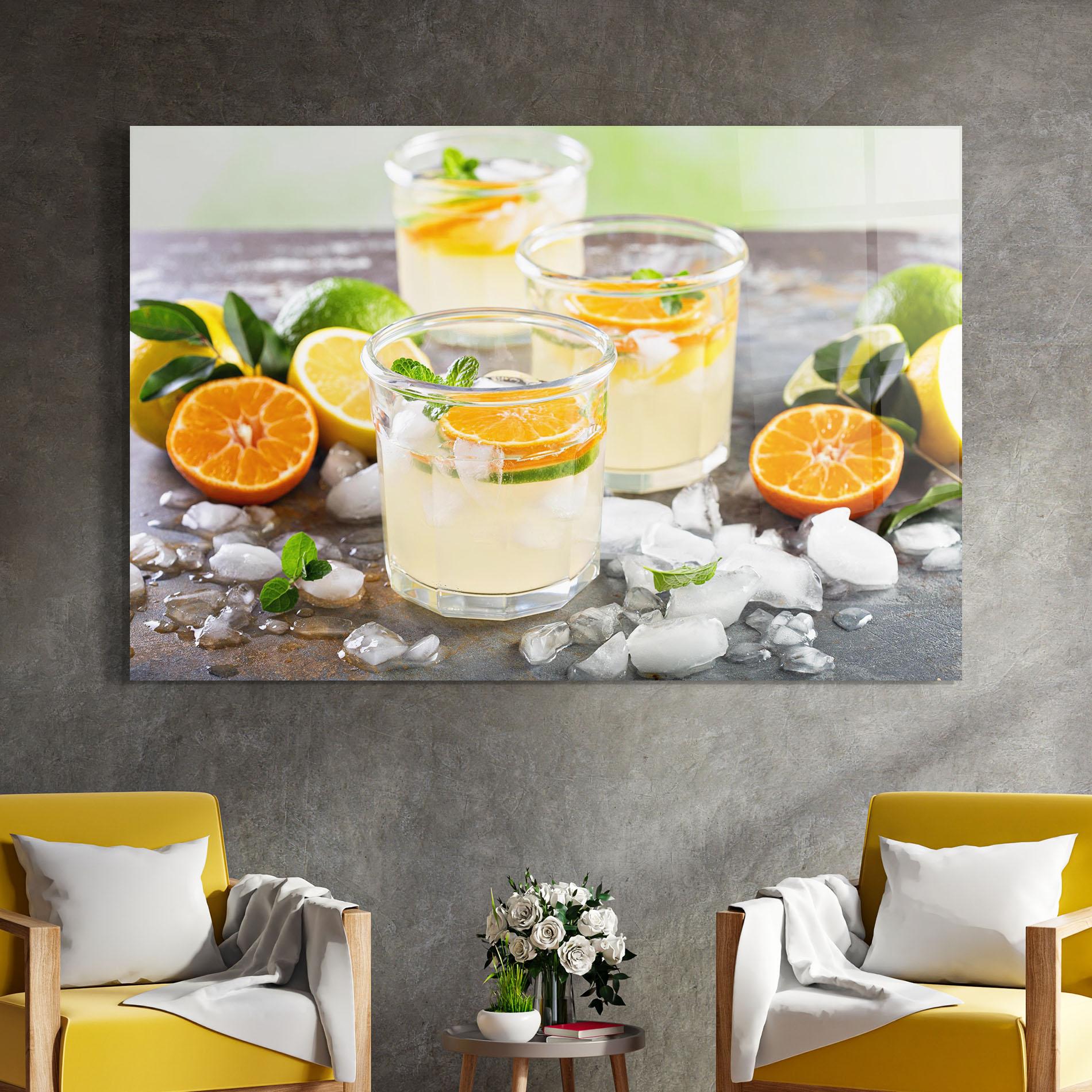 Obraz na Szkle Citrus Fruit Lemonade mockup 4