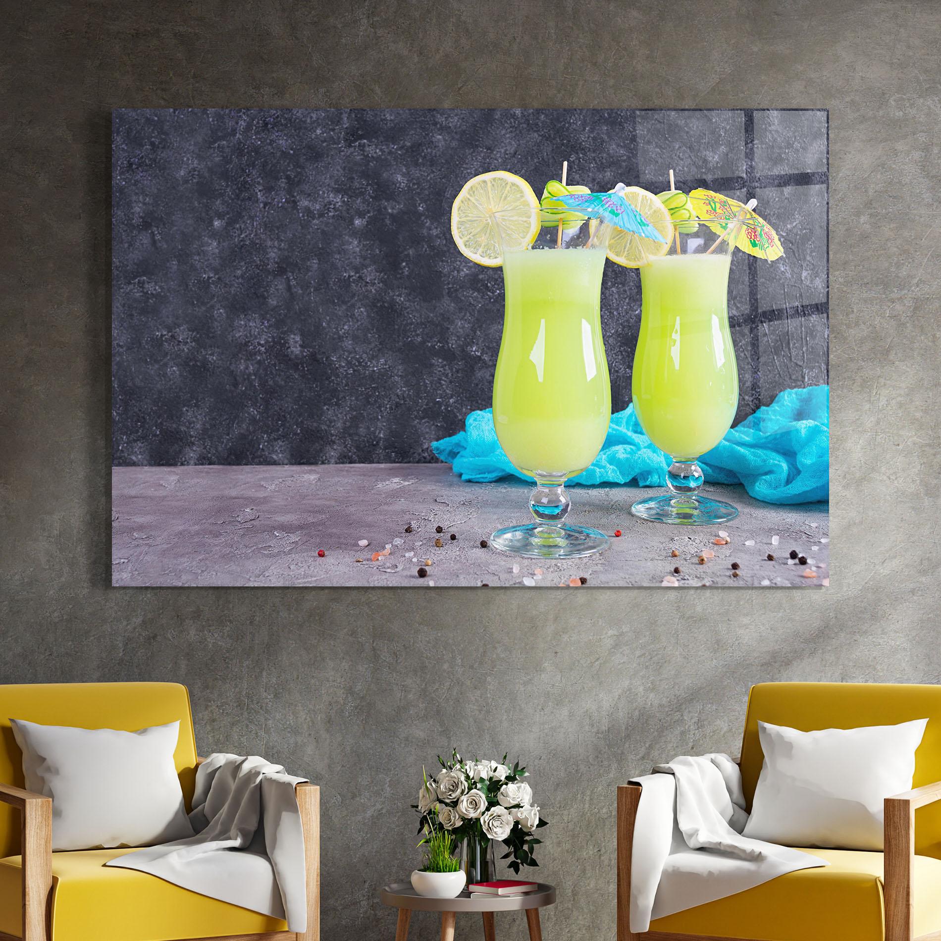 Obraz na Szkle Fresh Cucumber Juice mockup 4