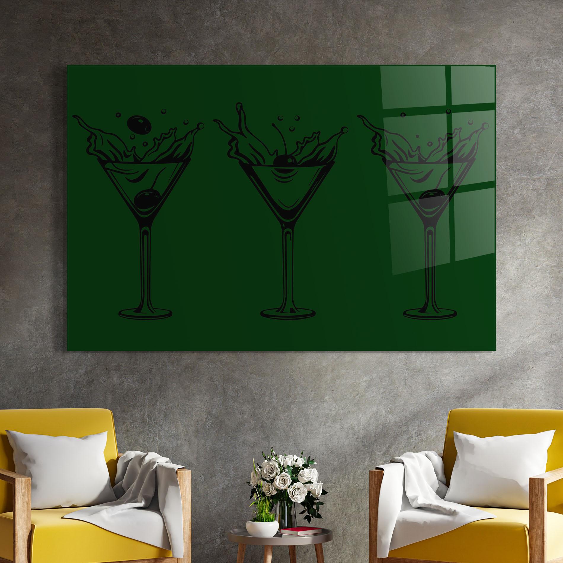 Obraz na Szkle Green Drinks mockup 4