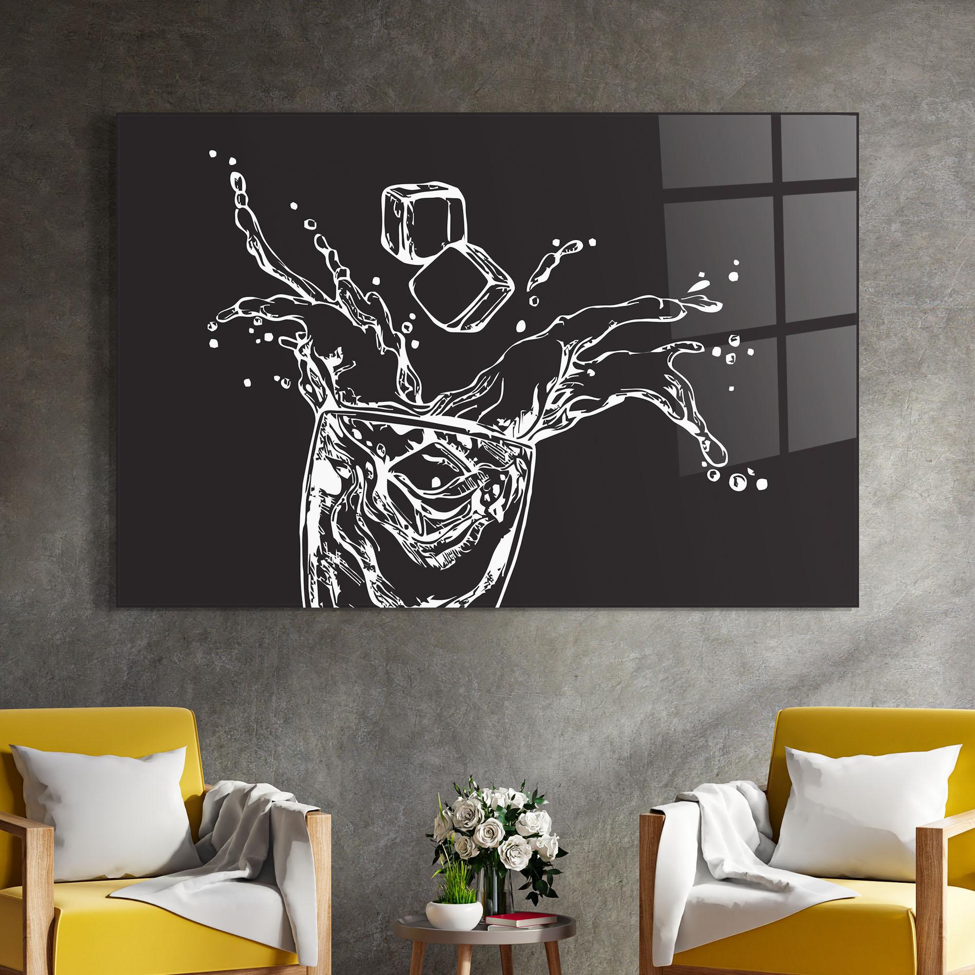 Obraz na Szkle Ice Splash Drink mockup 4