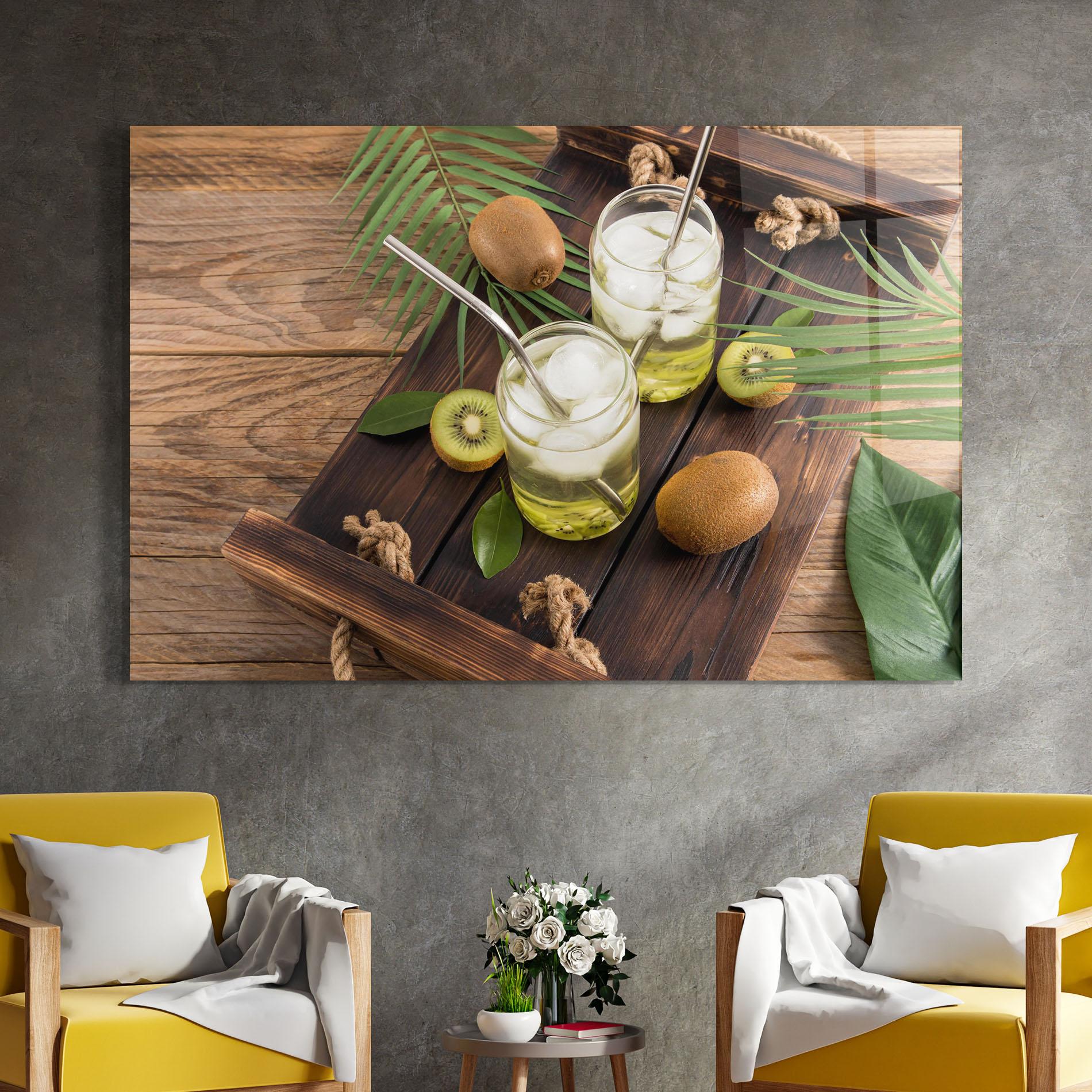Obraz na Szkle Kiwi Drinks mockup 4