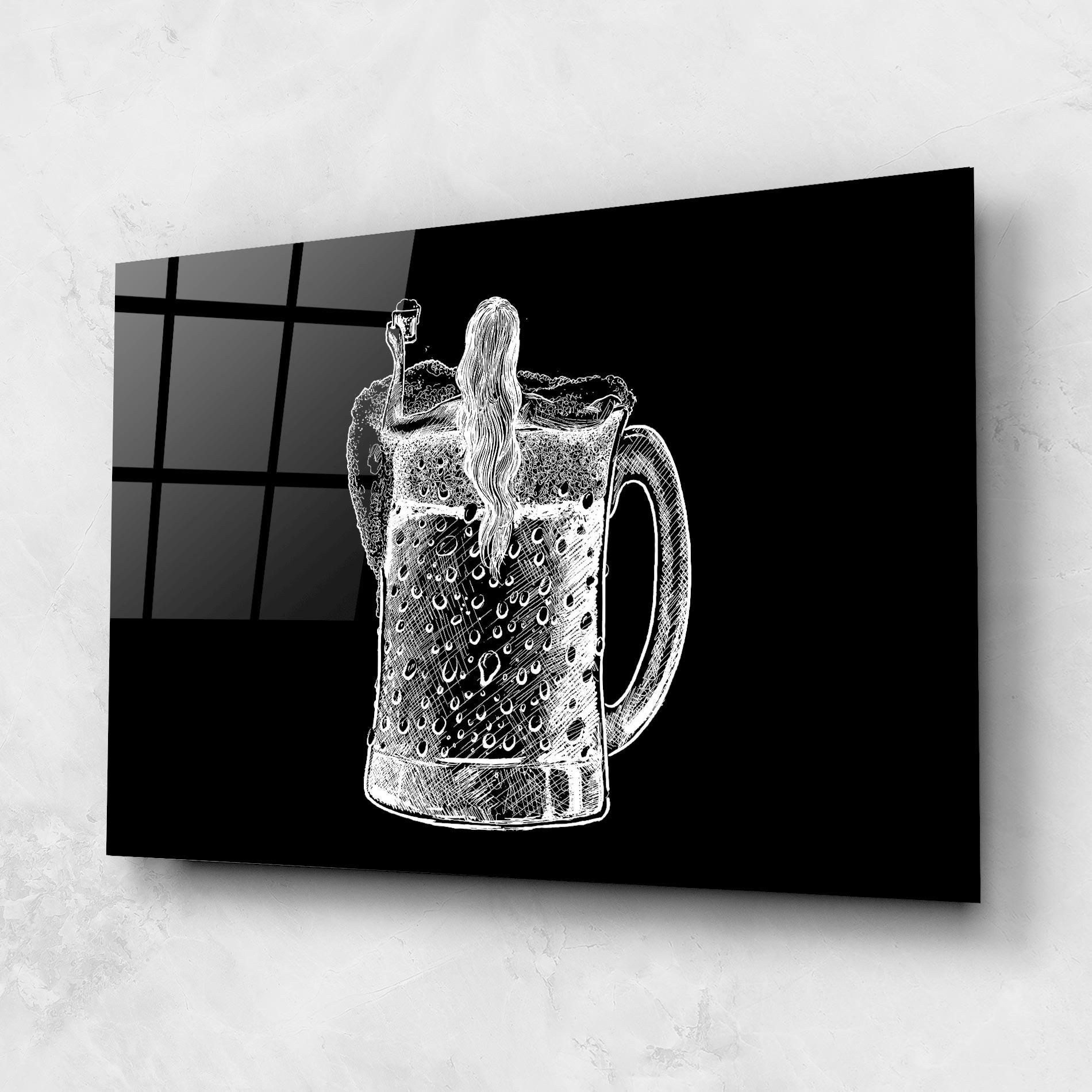 Obraz na Szkle Beer Woman mockup 1