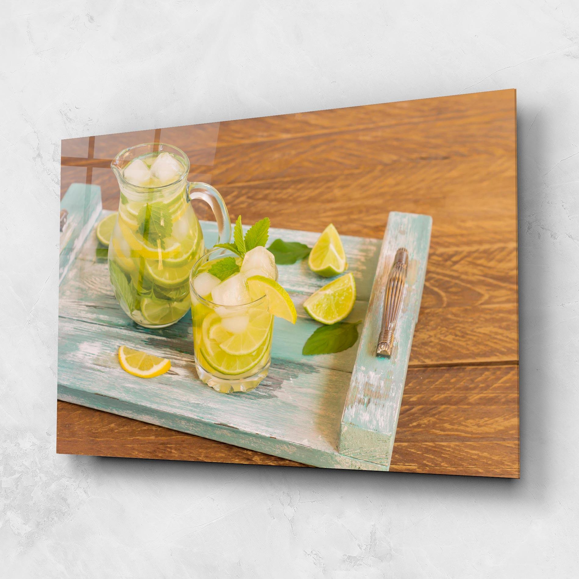 Obraz na Szkle Fresh Cold Lemonade mockup 1