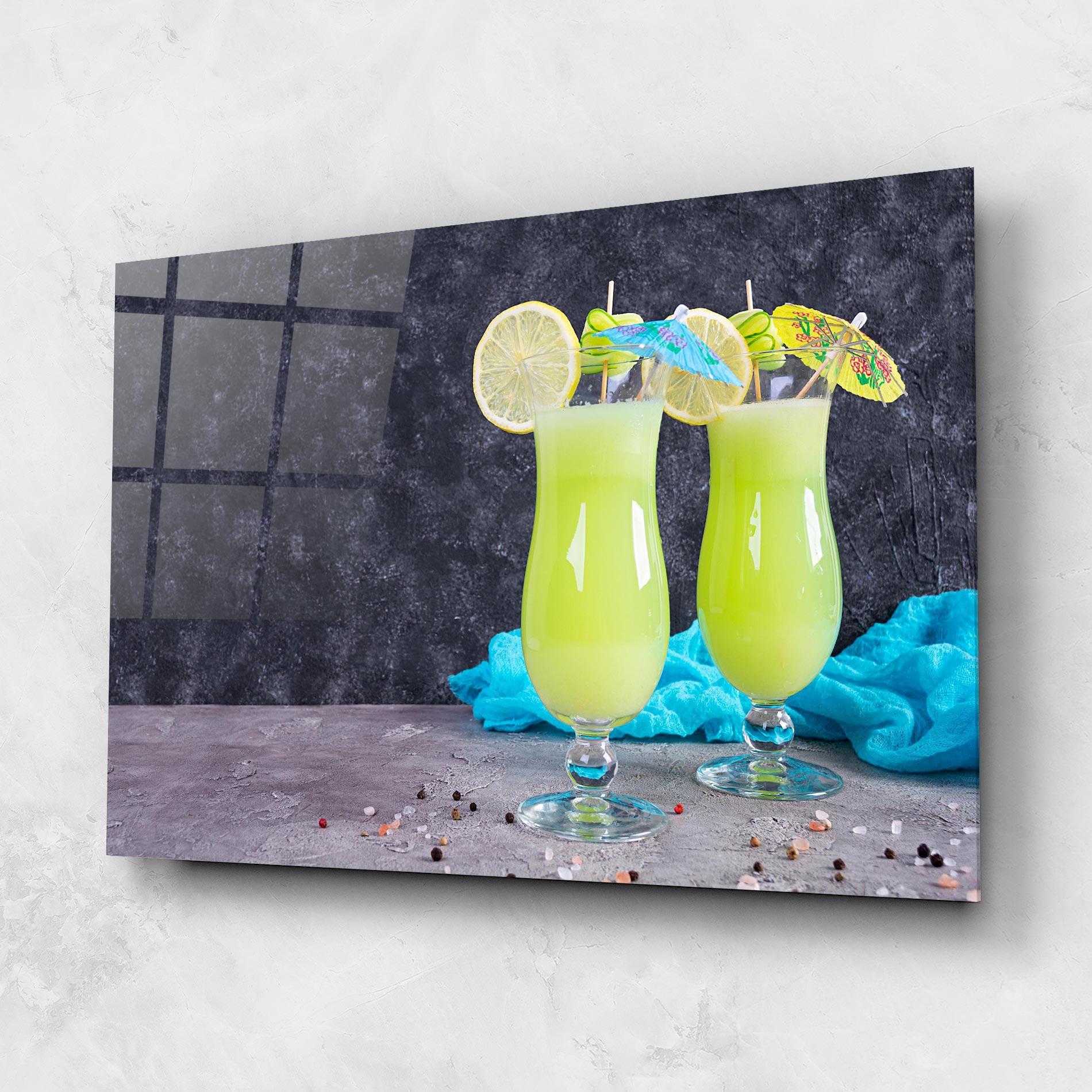 Obraz na Szkle Fresh Cucumber Juice mockup 1
