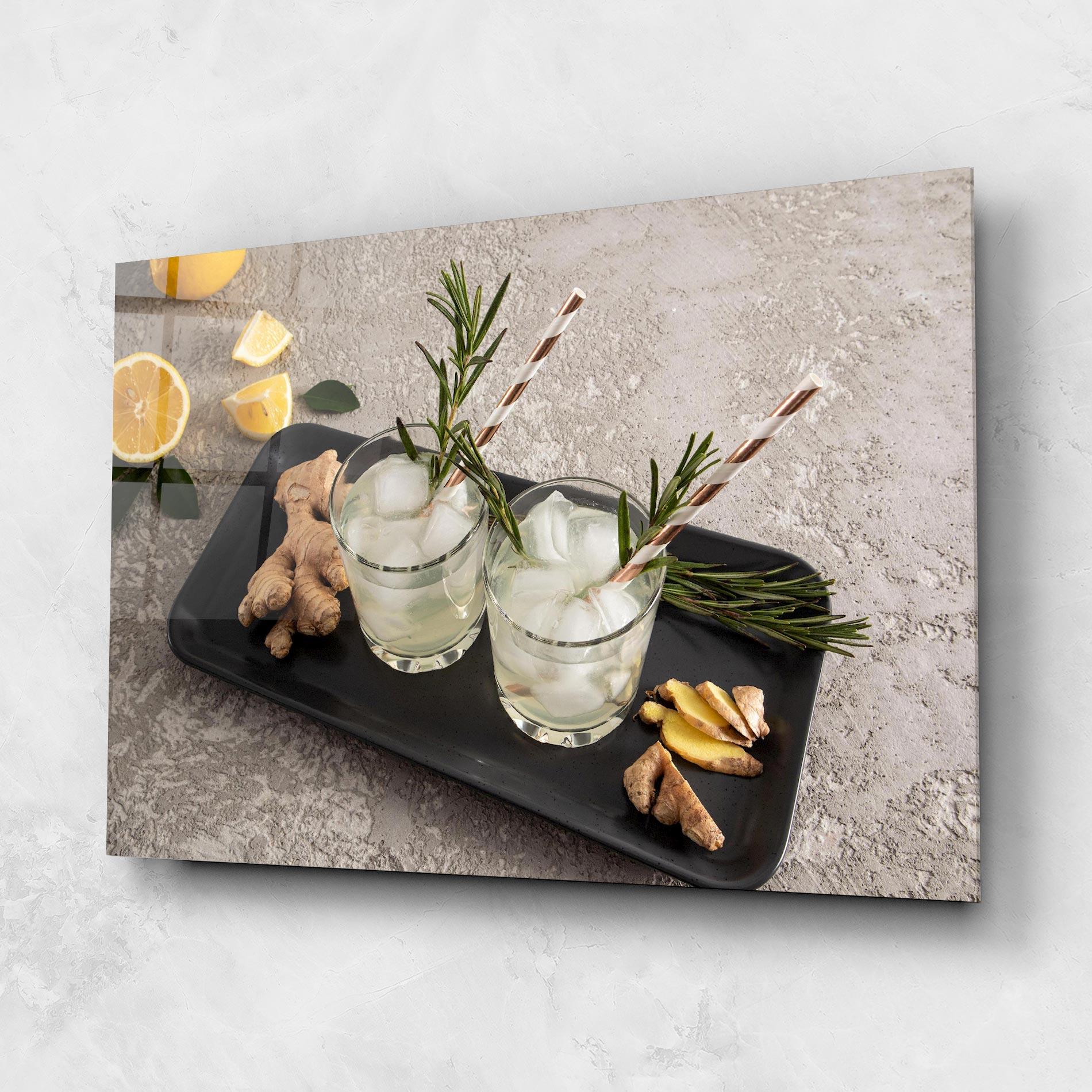 Obraz na Szkle Ginger Lemonade Drink mockup 1