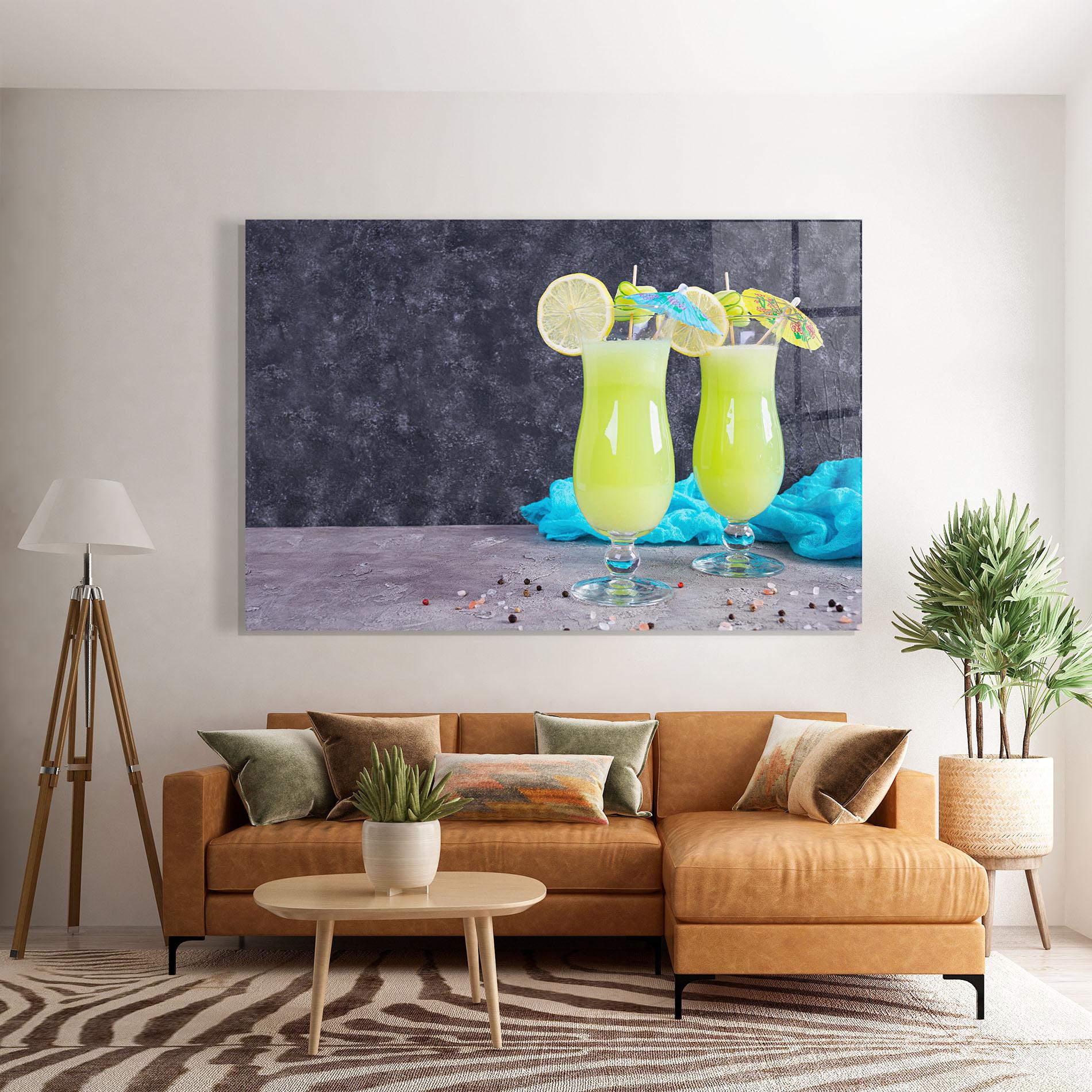 Obraz na Szkle Fresh Cucumber Juice mockup 7