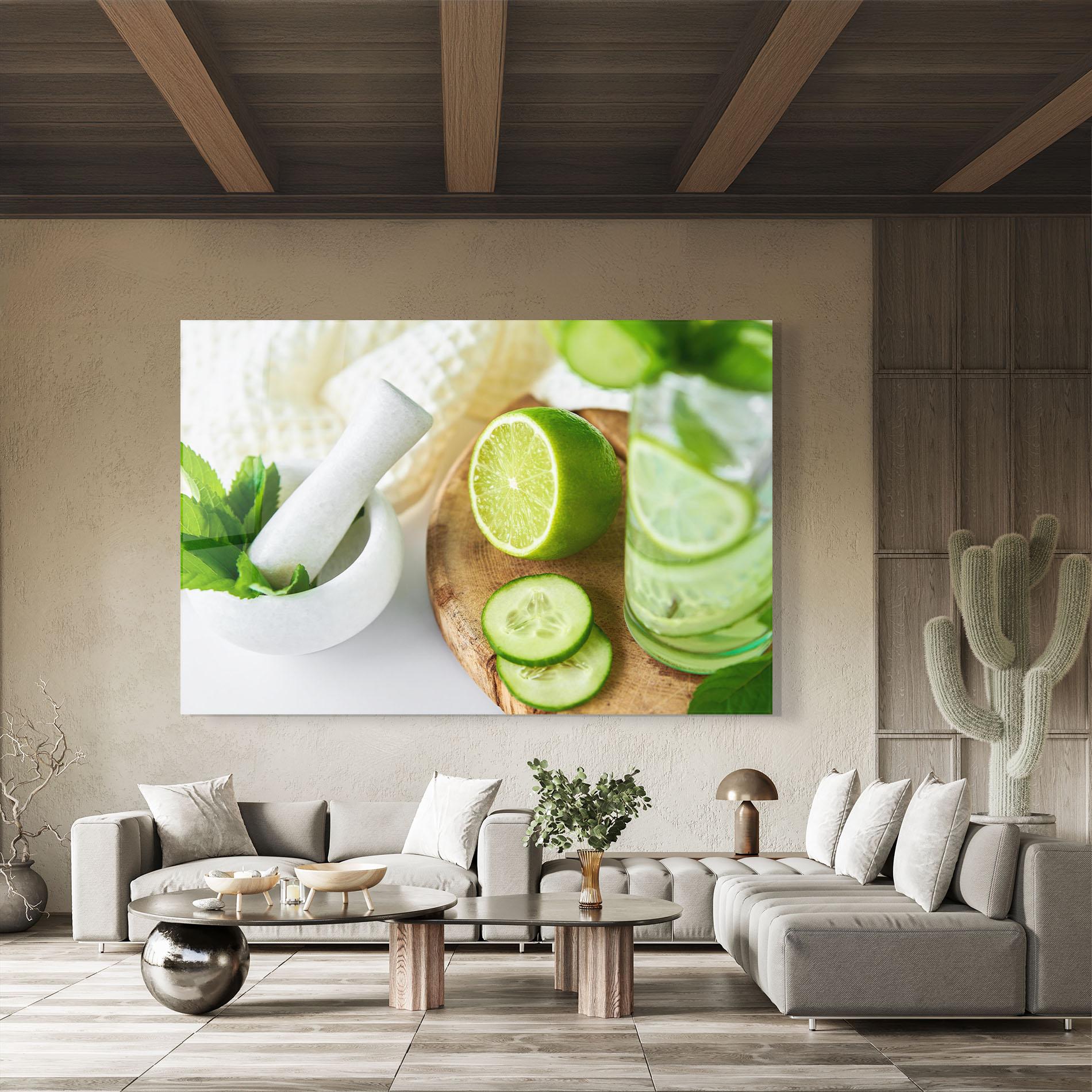 Obraz na Szkle Detox Drink Lemonade mockup 8