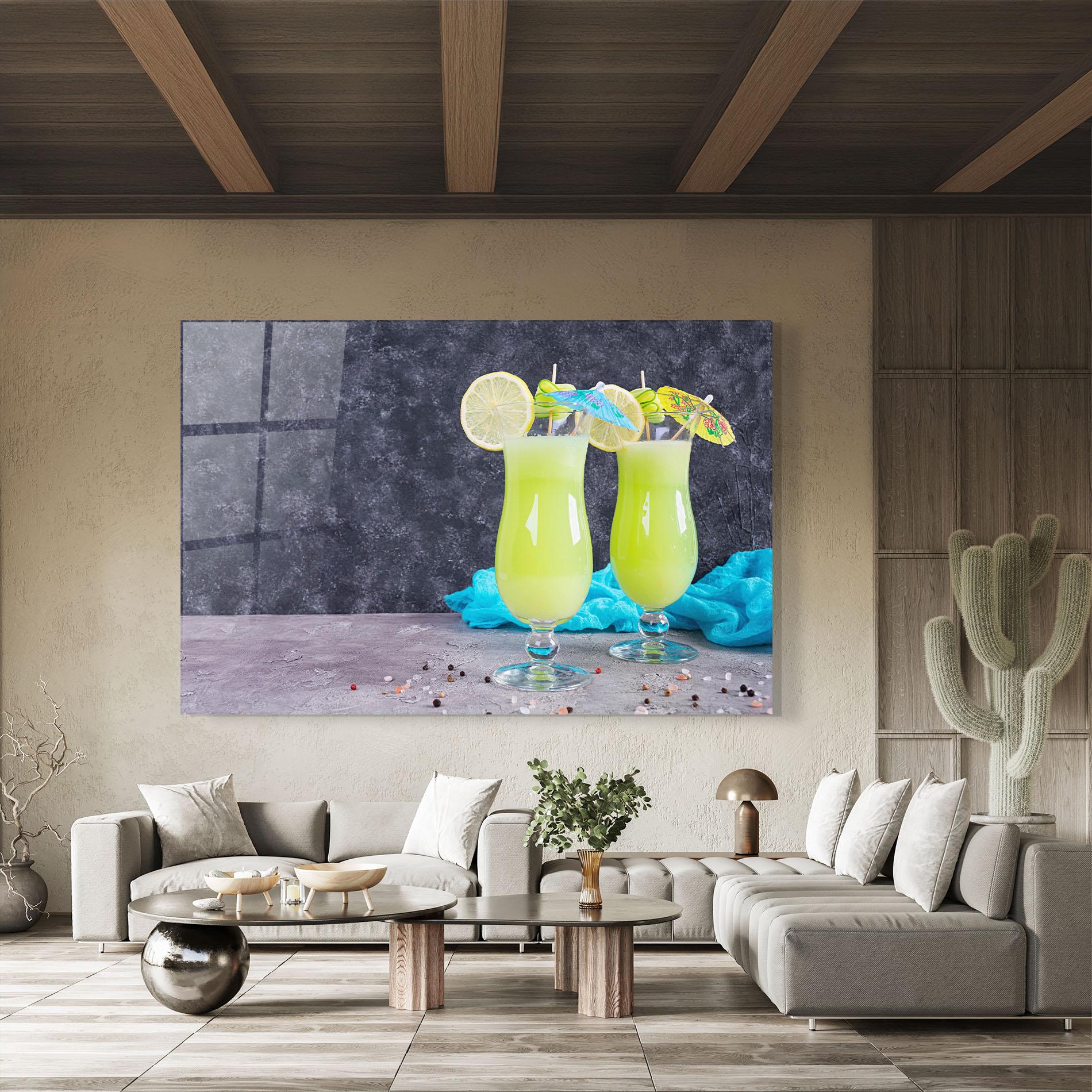 Obraz na Szkle Fresh Cucumber Juice mockup 8