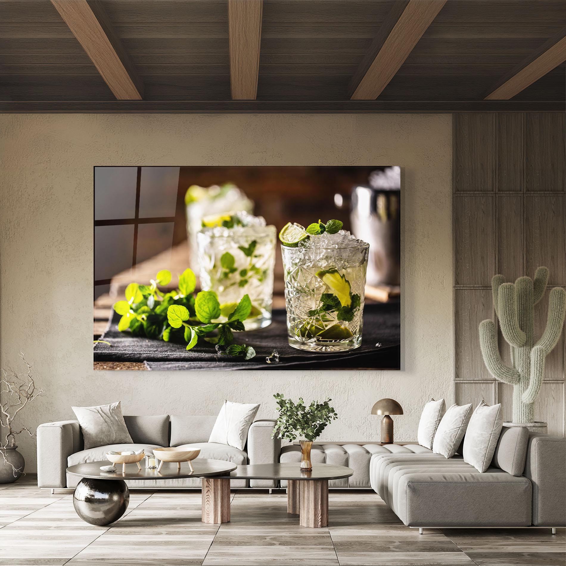 Obraz na Szkle Fresh Mint Lime mockup 8