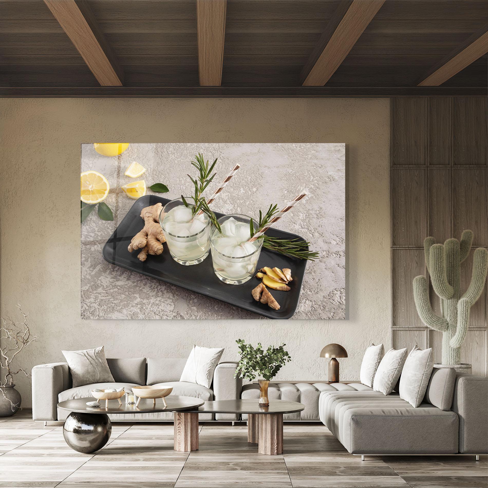 Obraz na Szkle Ginger Lemonade Drink mockup 8