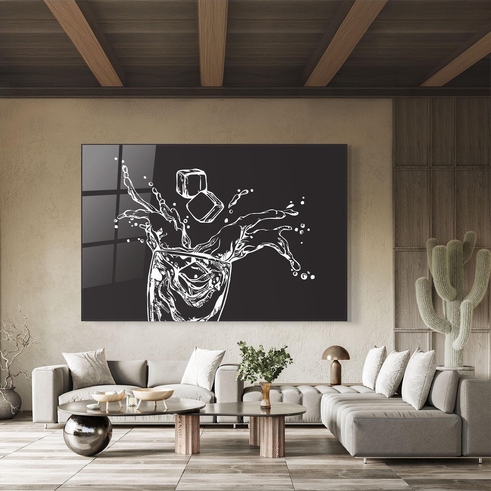 Obraz na Szkle Ice Splash Drink mockup 8