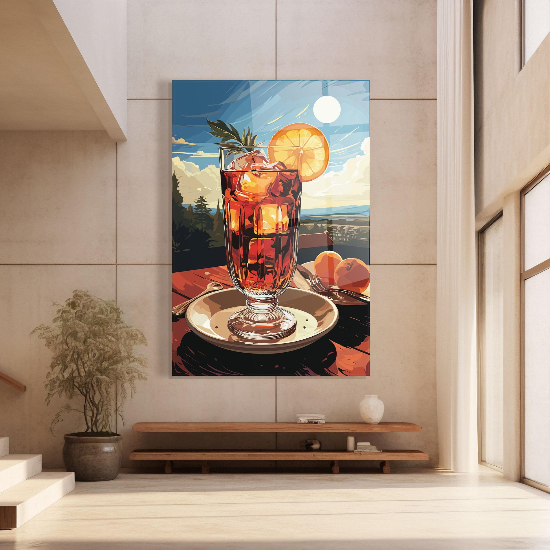 Obraz na Szkle Cocktail Orange mockup 8