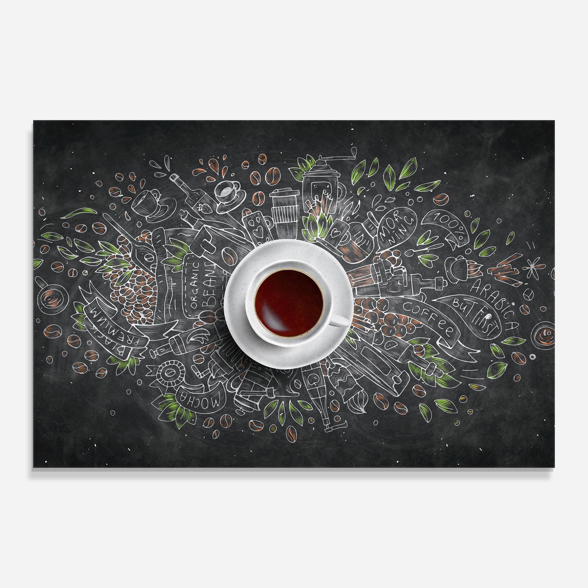 Obraz na Szkle Black Board Coffee mockup 0