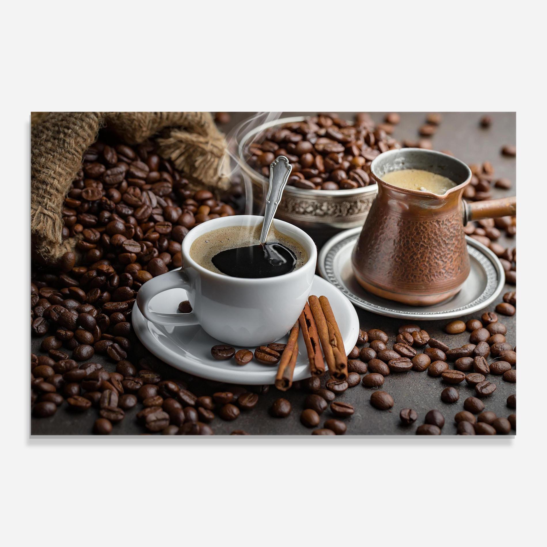 Obraz na Szkle Black Coffee Beans mockup 0
