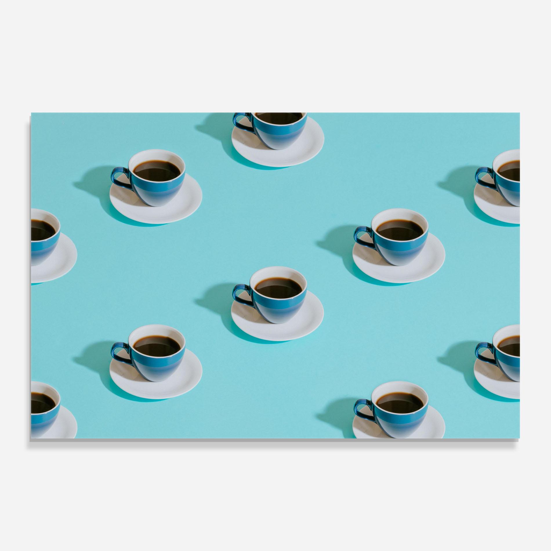 Obraz na Szkle Blue Cup Of Coffe mockup 0