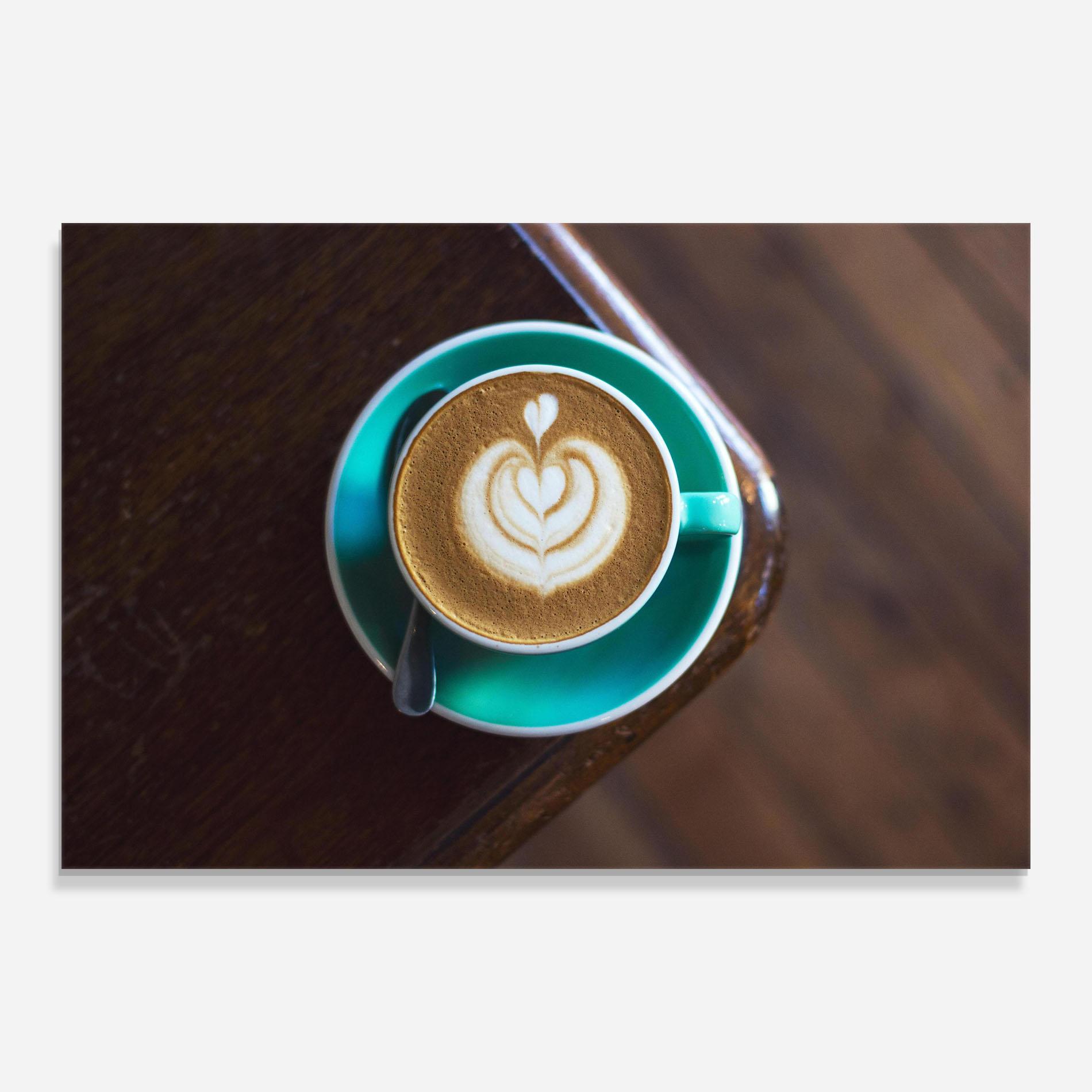 Obraz na Szkle Blue Cup Of Coffee mockup 0