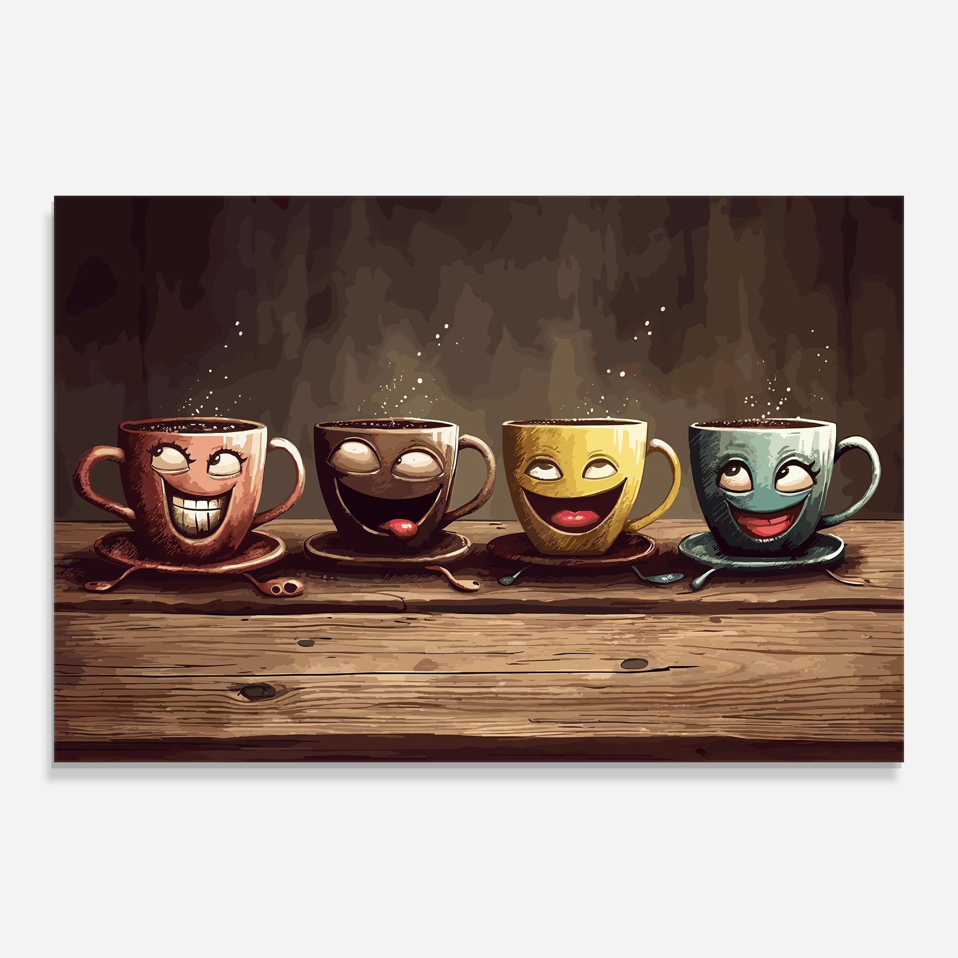 Obraz na Szkle Coffee Faces mockup 0