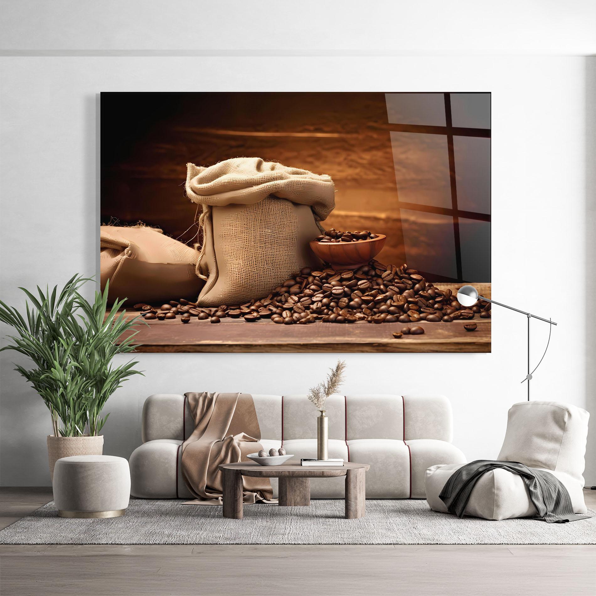 Obraz na Szkle Big Bag Of Coffee Beans mockup 9