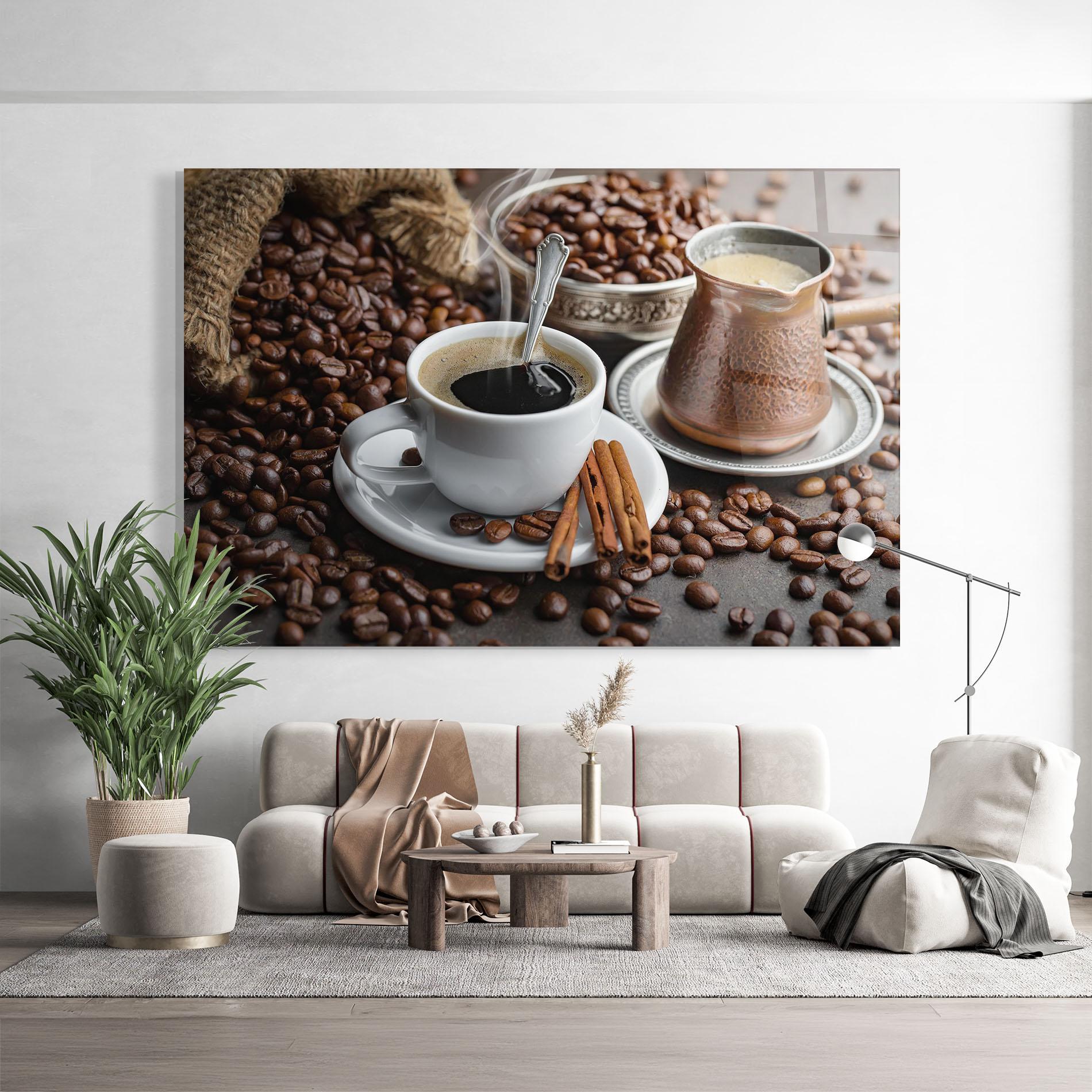 Obraz na Szkle Black Coffee Beans mockup 9