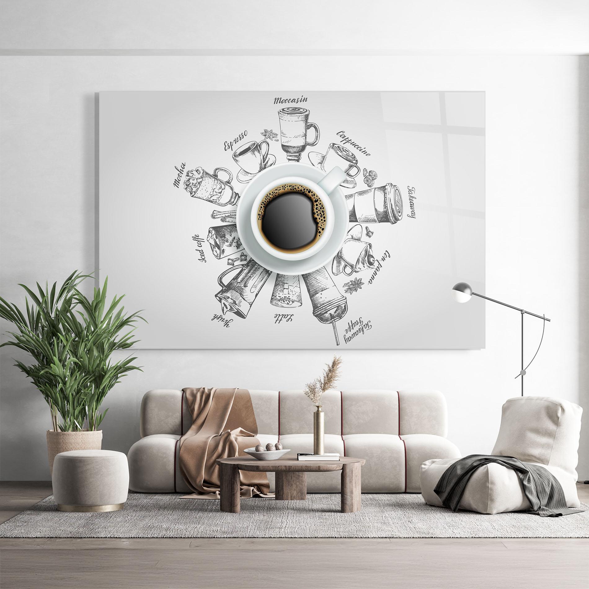 Obraz na Szkle Coffee List mockup 9