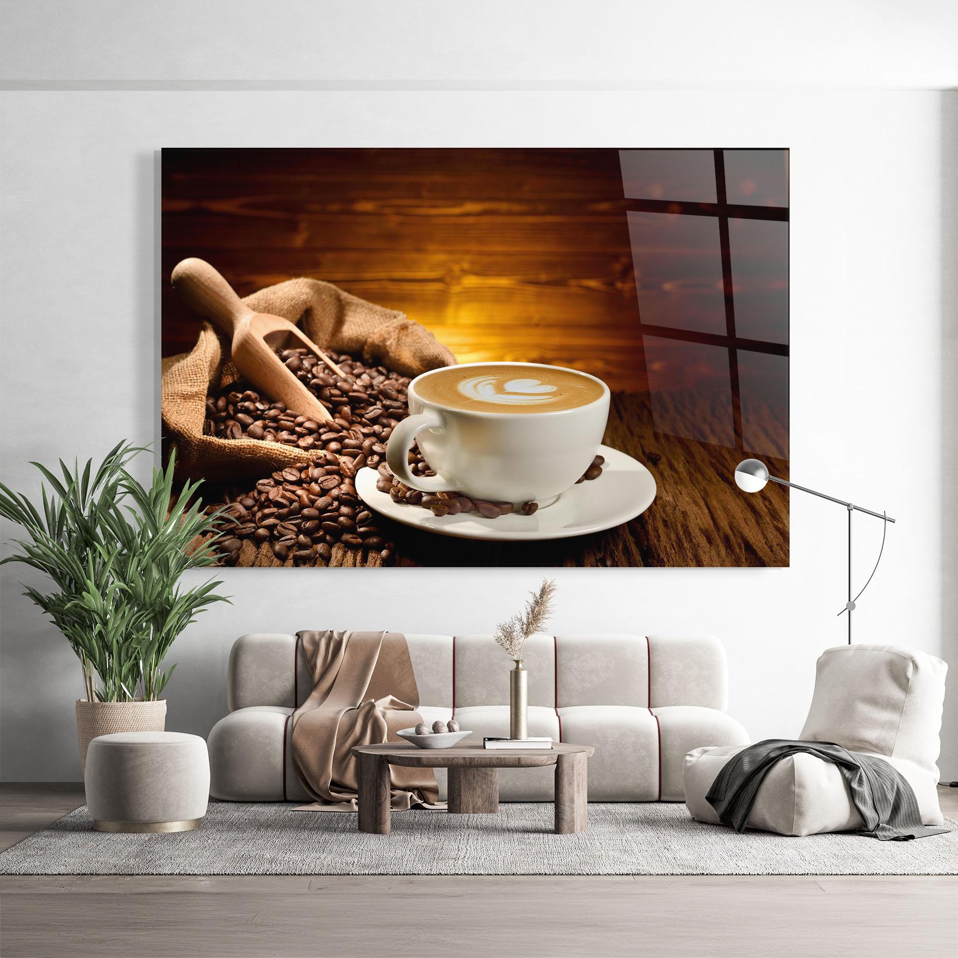 Obraz na Szkle Latte Coffee mockup 9