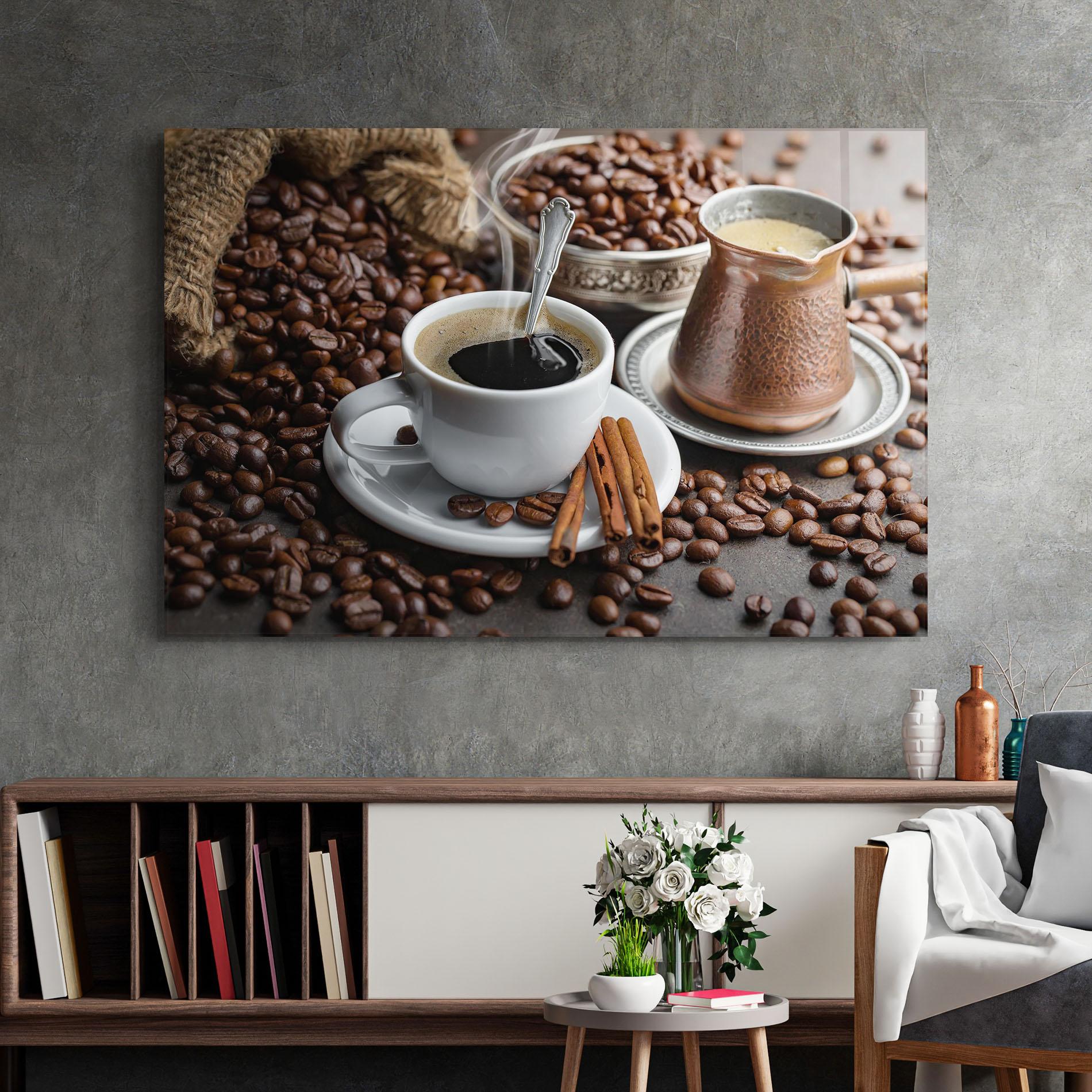Obraz na Szkle Black Coffee Beans mockup 2