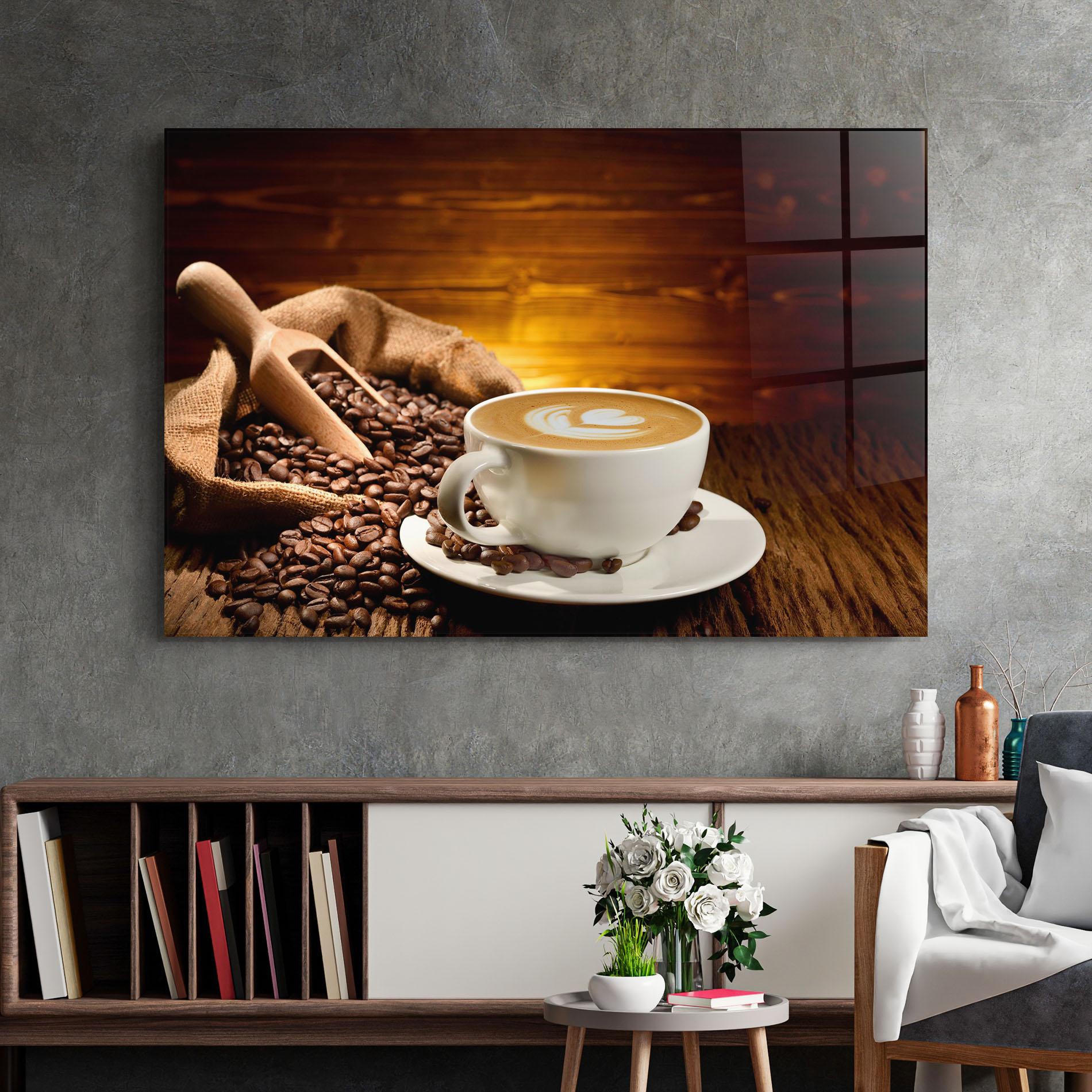 Obraz na Szkle Latte Coffee mockup 2