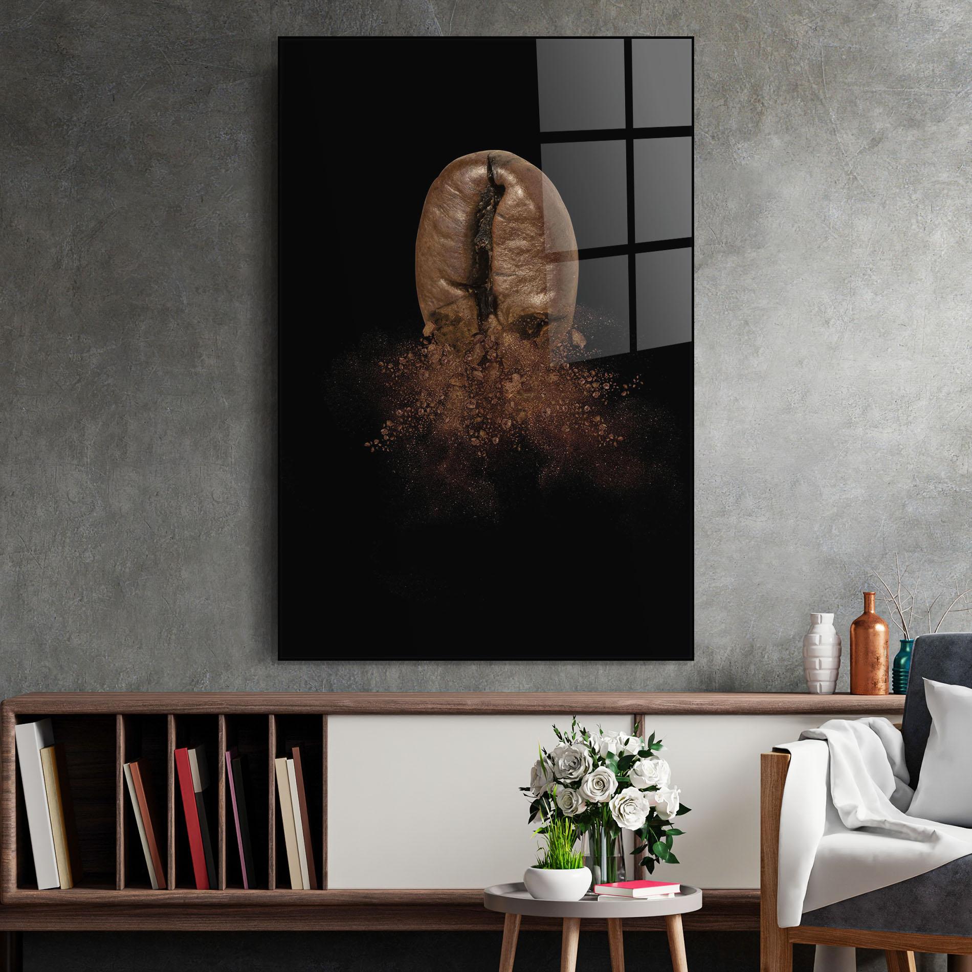 Obraz na Szkle Coffee Bean Explosion mockup 2