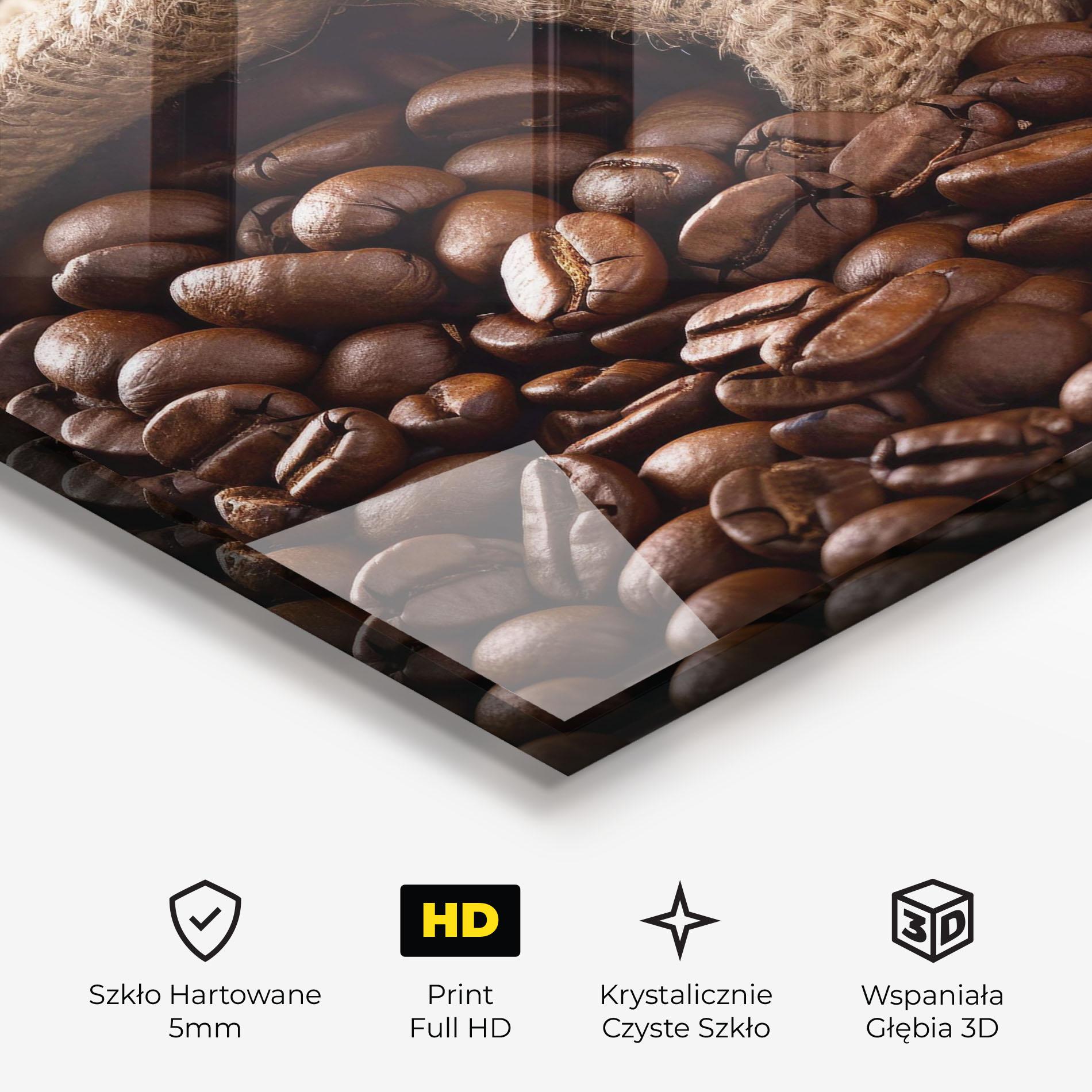 Obraz na Szkle Bag Of Coffee Beans mockup 3