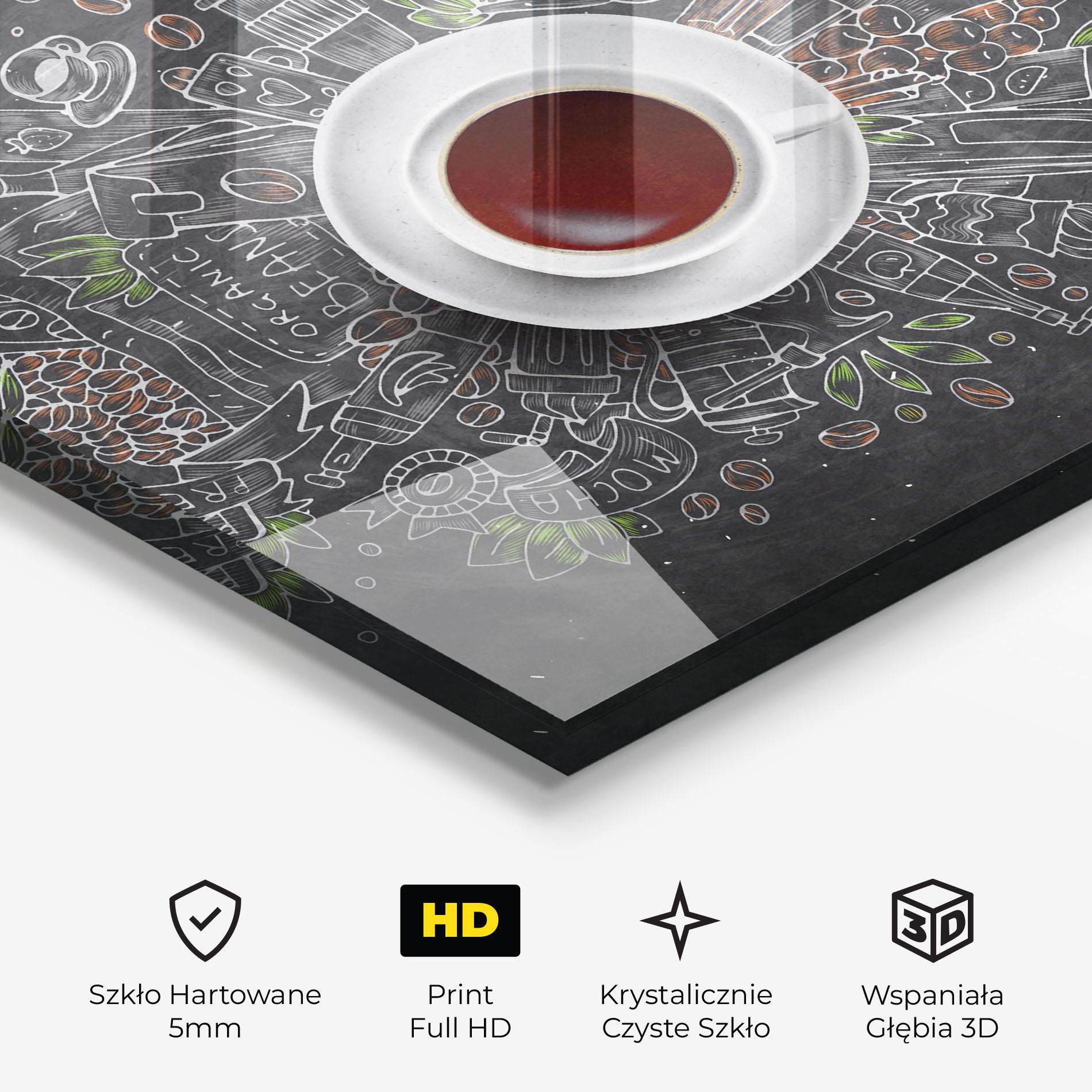 Obraz na Szkle Black Board Coffee mockup 3