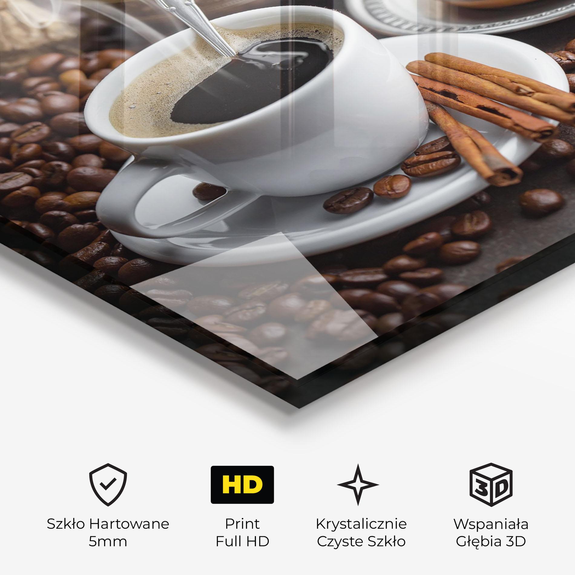 Obraz na Szkle Black Coffee Beans mockup 3