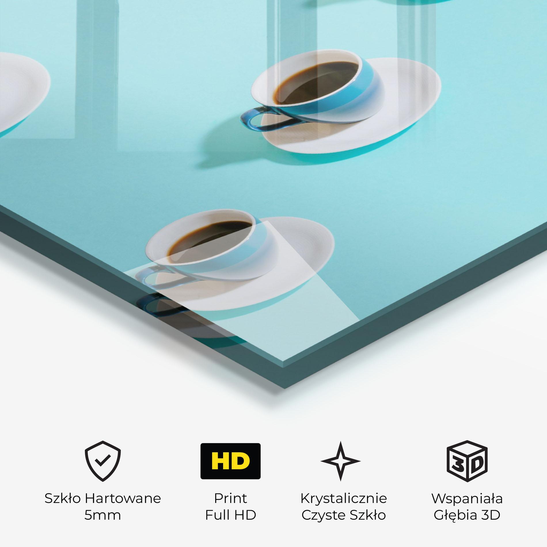 Obraz na Szkle Blue Cup Of Coffe mockup 3
